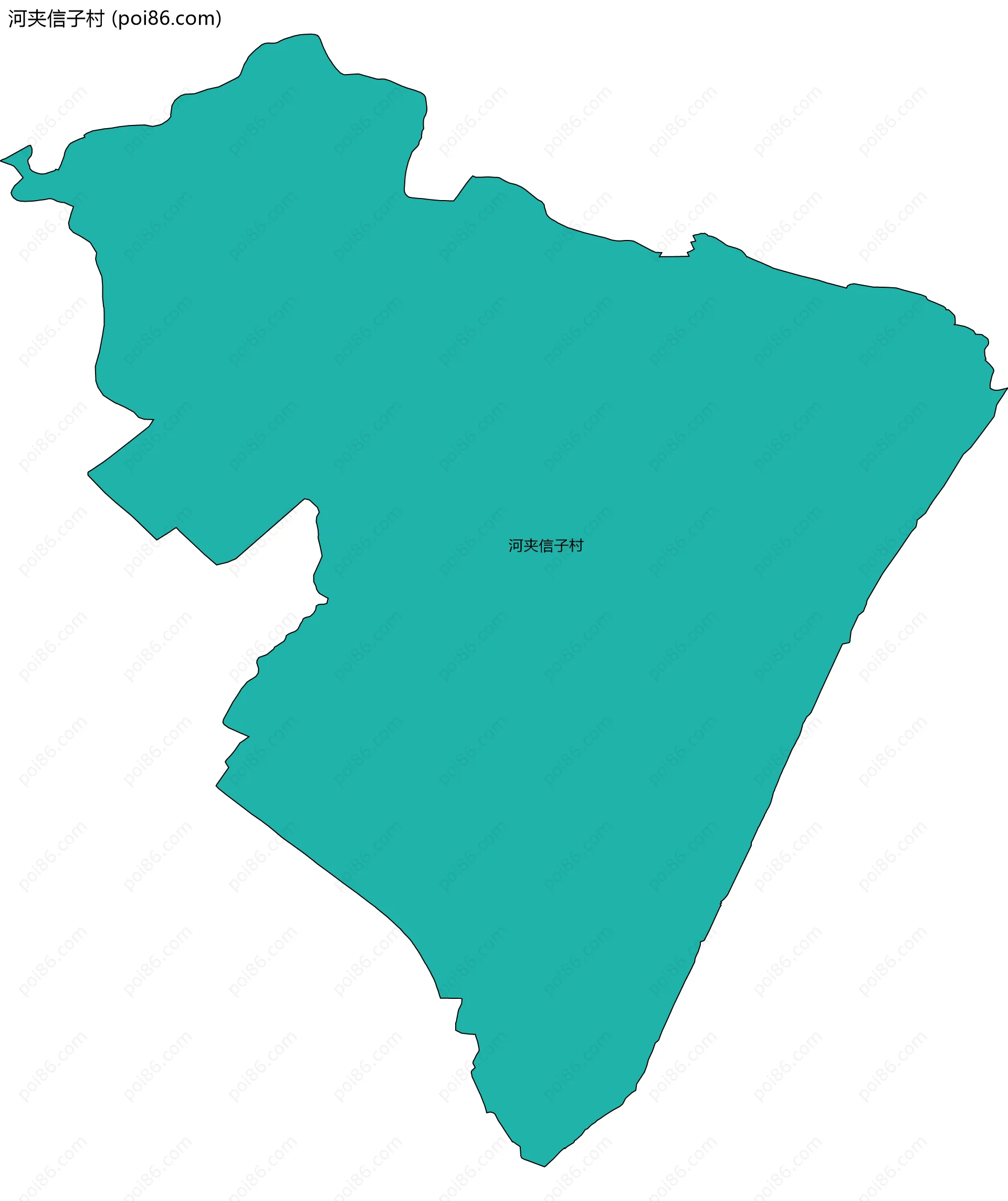河夹信子村边界地图