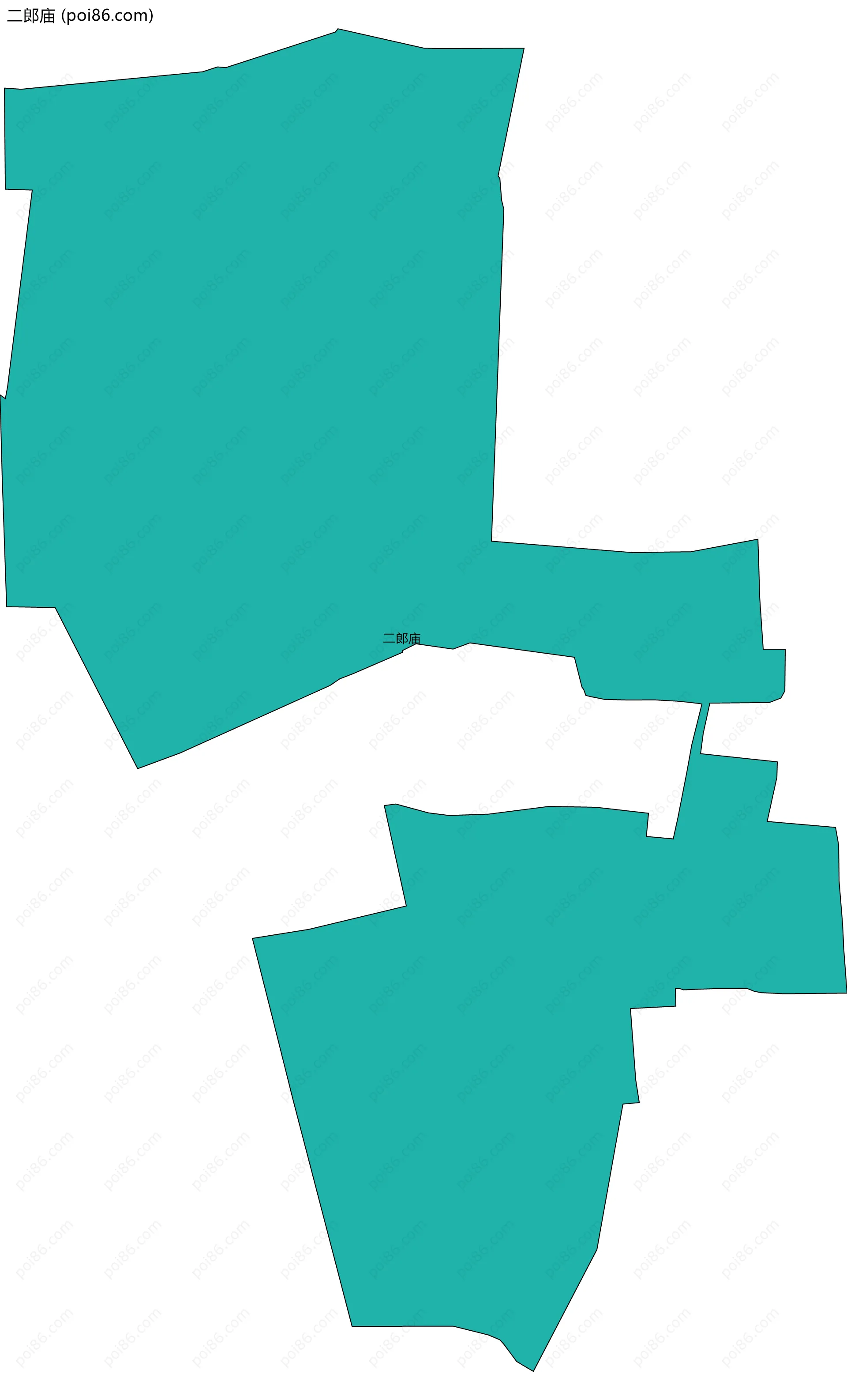 二郎庙边界地图