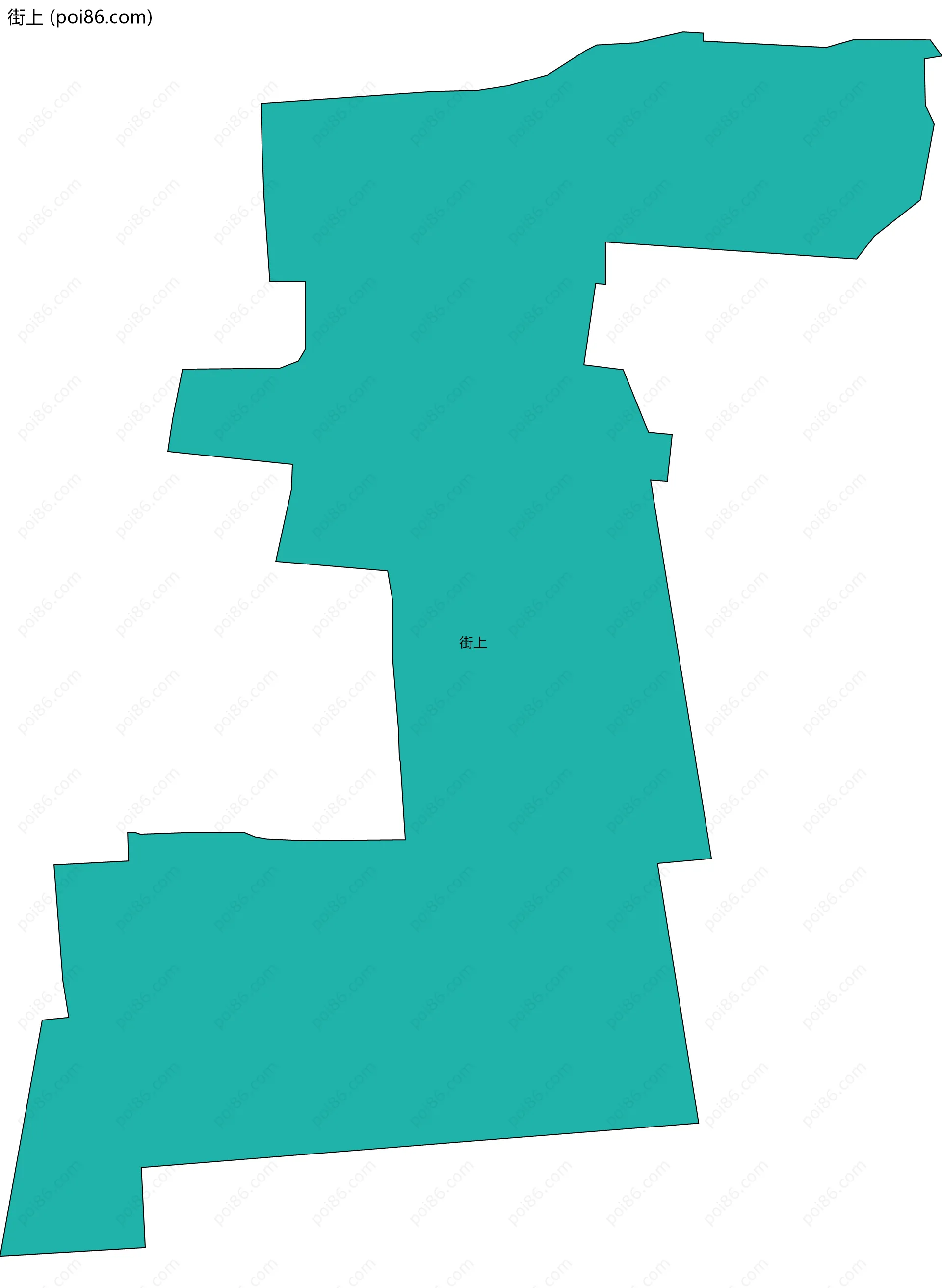街上边界地图