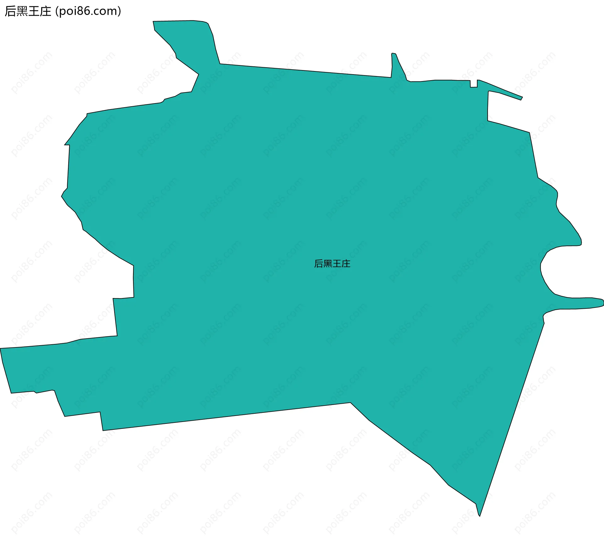 后黑王庄边界地图