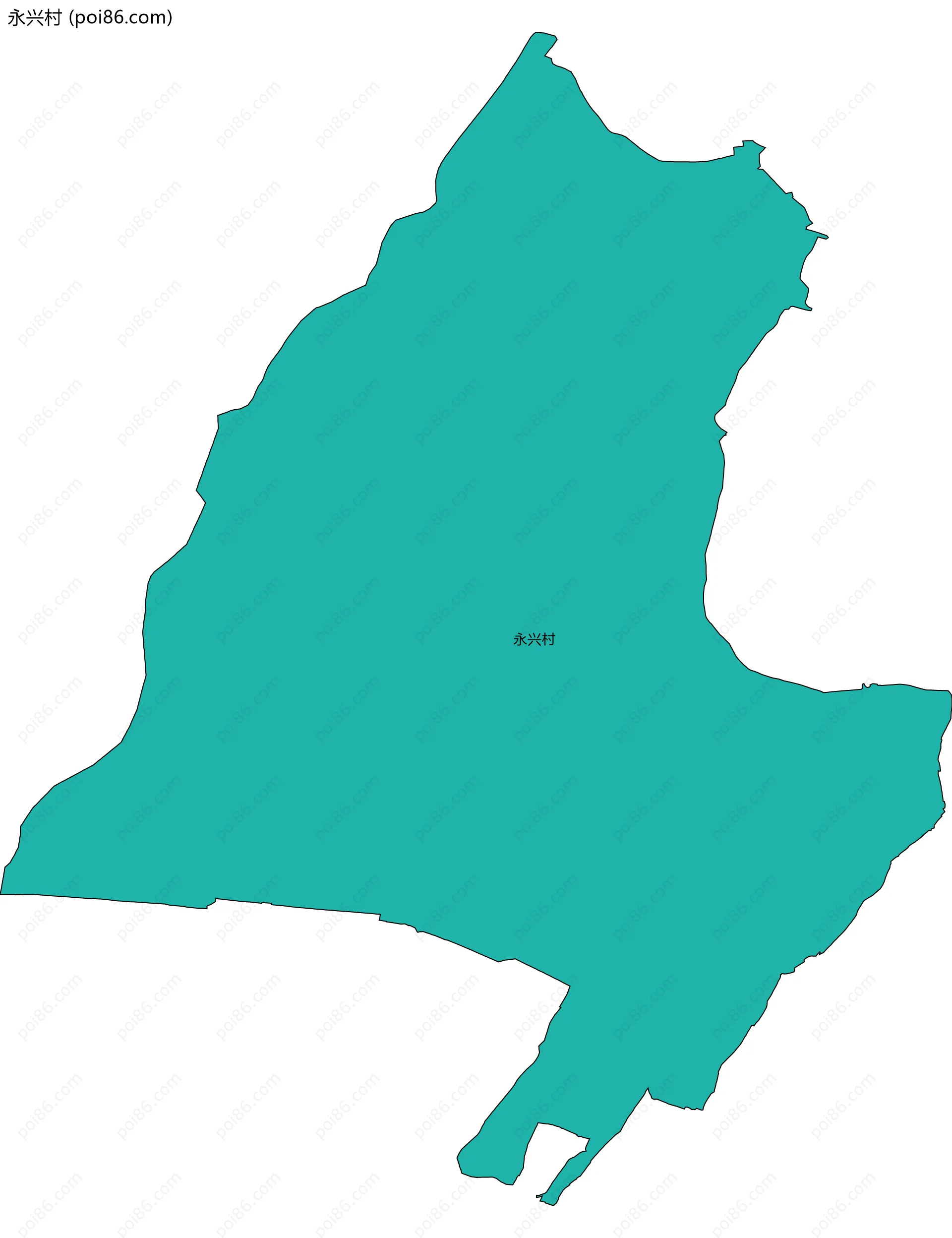 永兴村边界地图