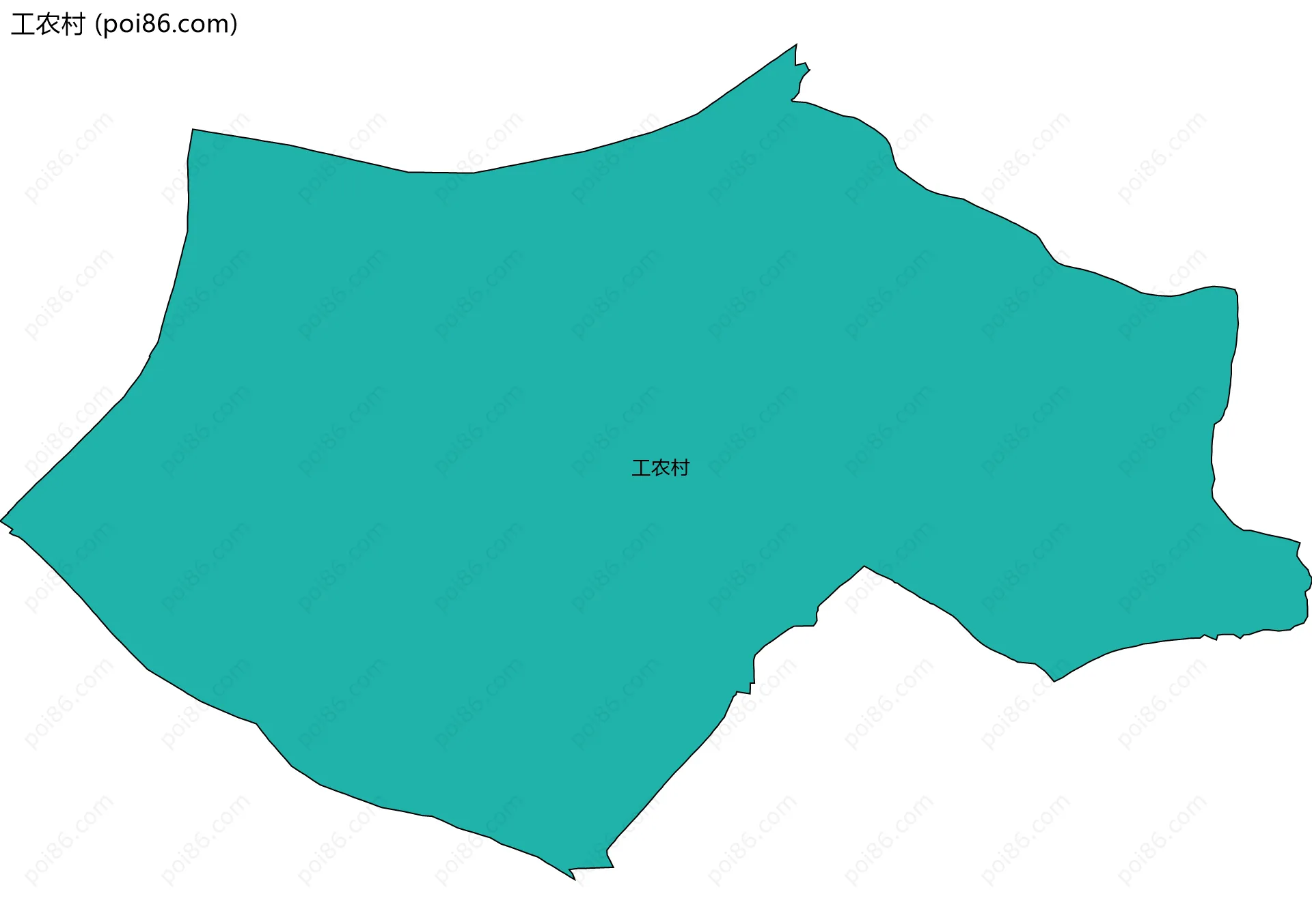 工农村边界地图