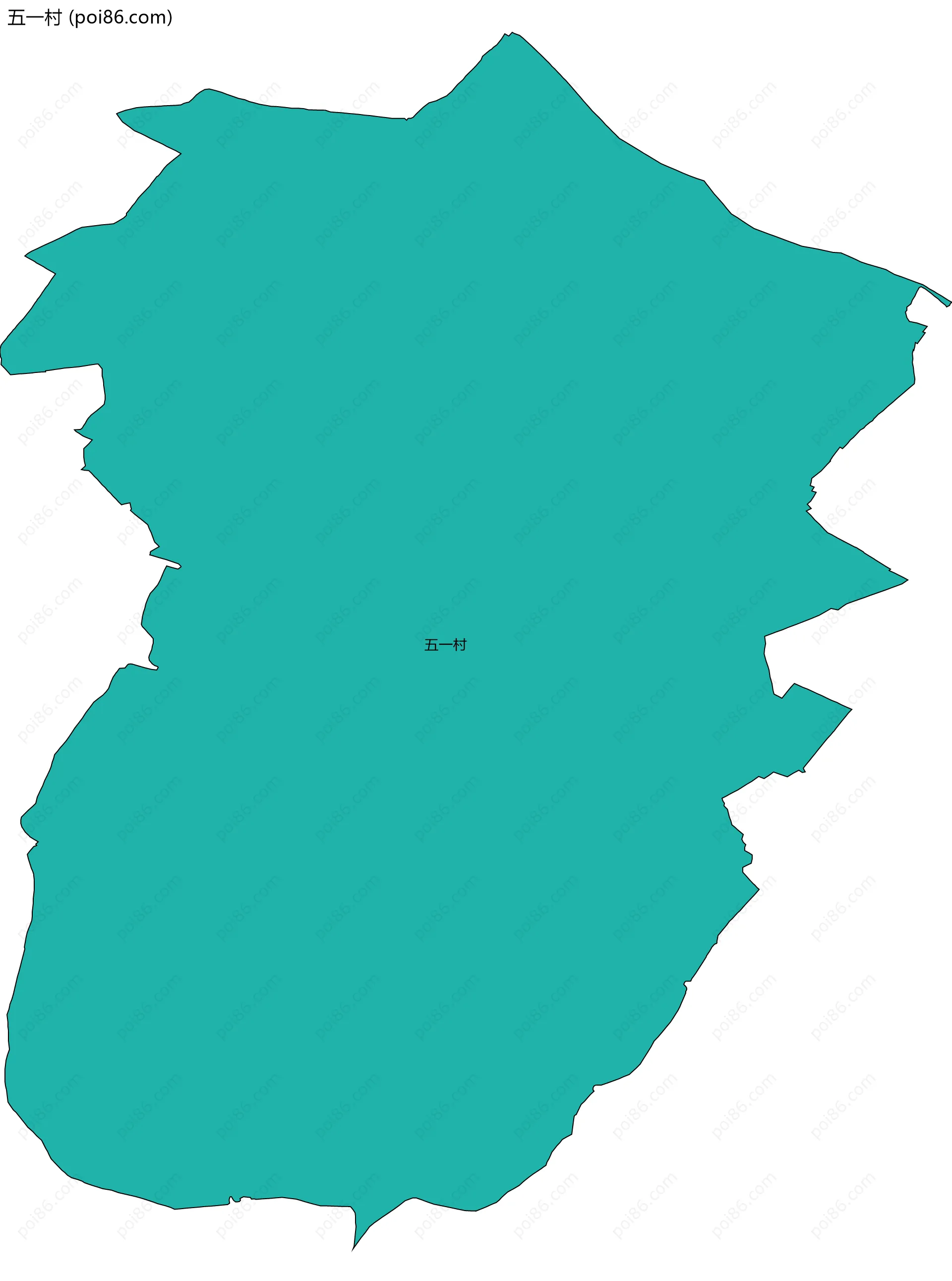 五一村边界地图