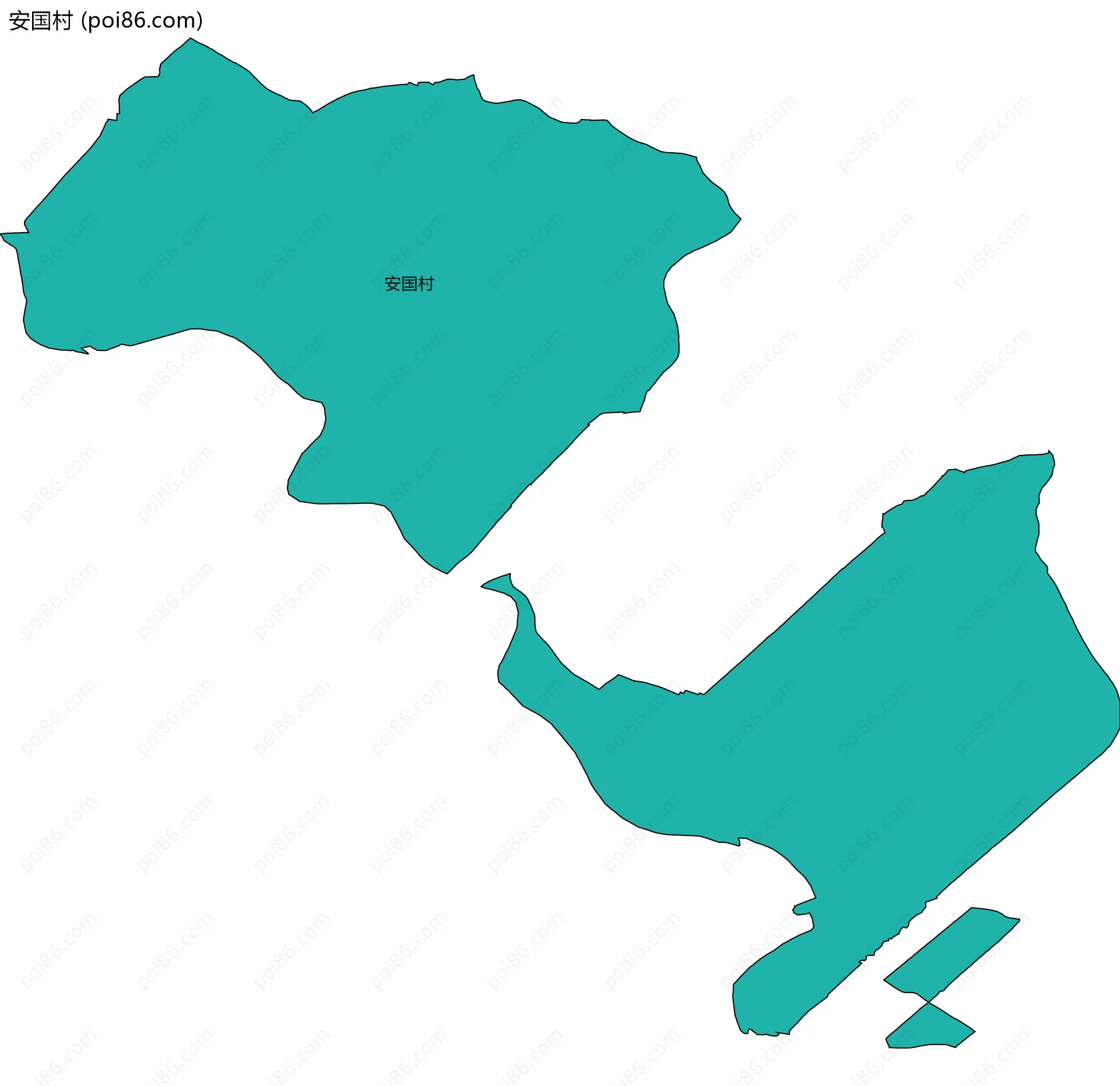 安国村边界地图