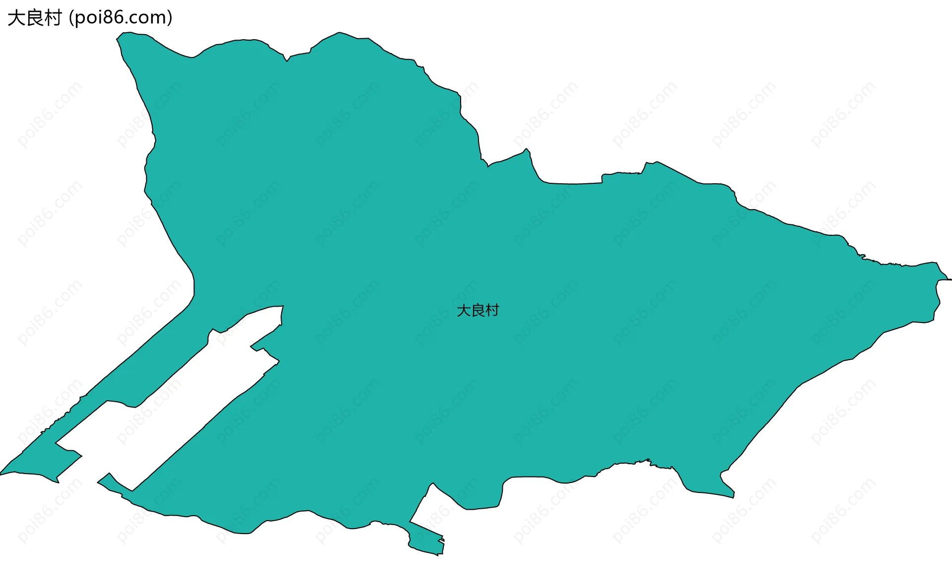 大良村边界地图