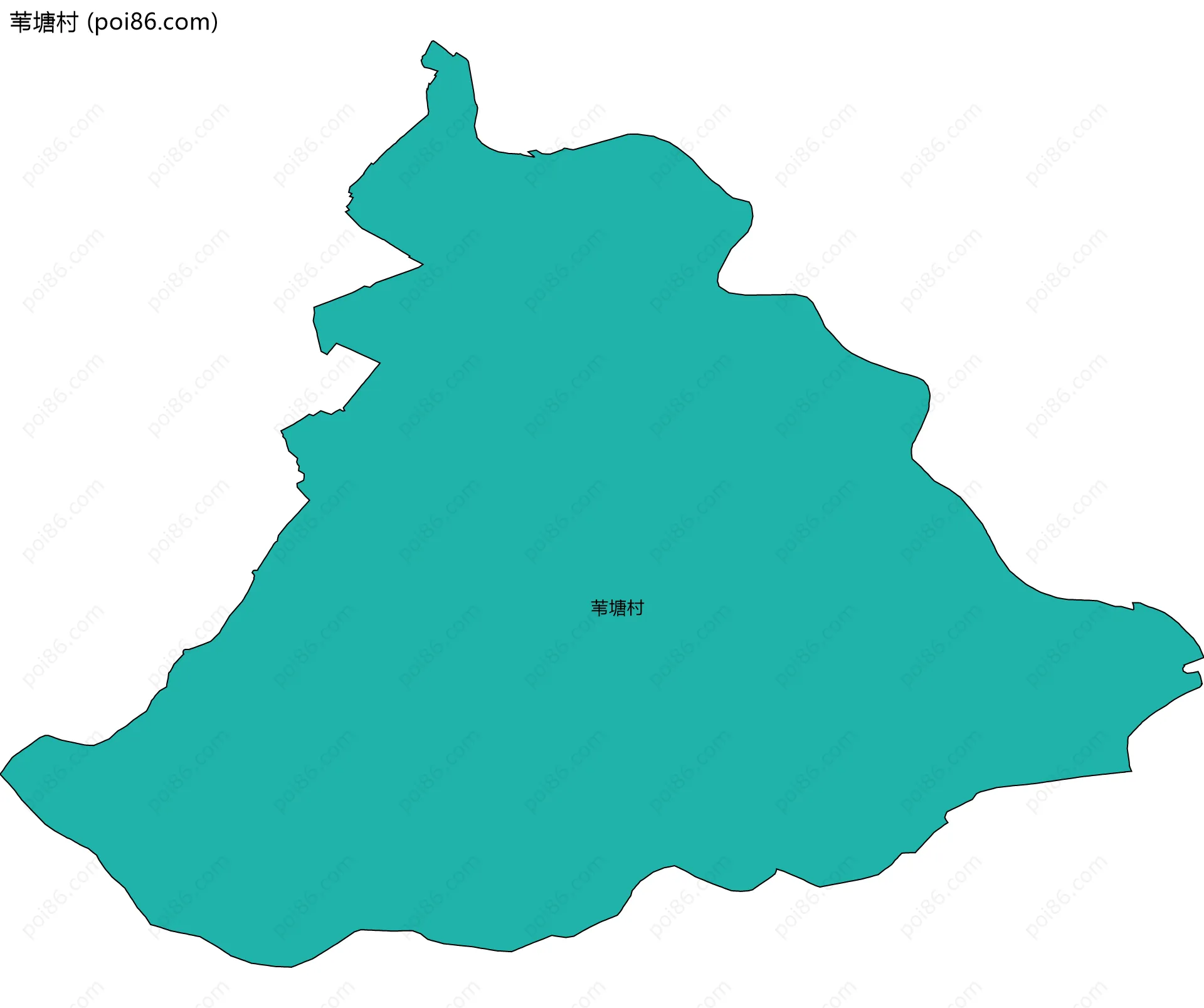 苇塘村边界地图