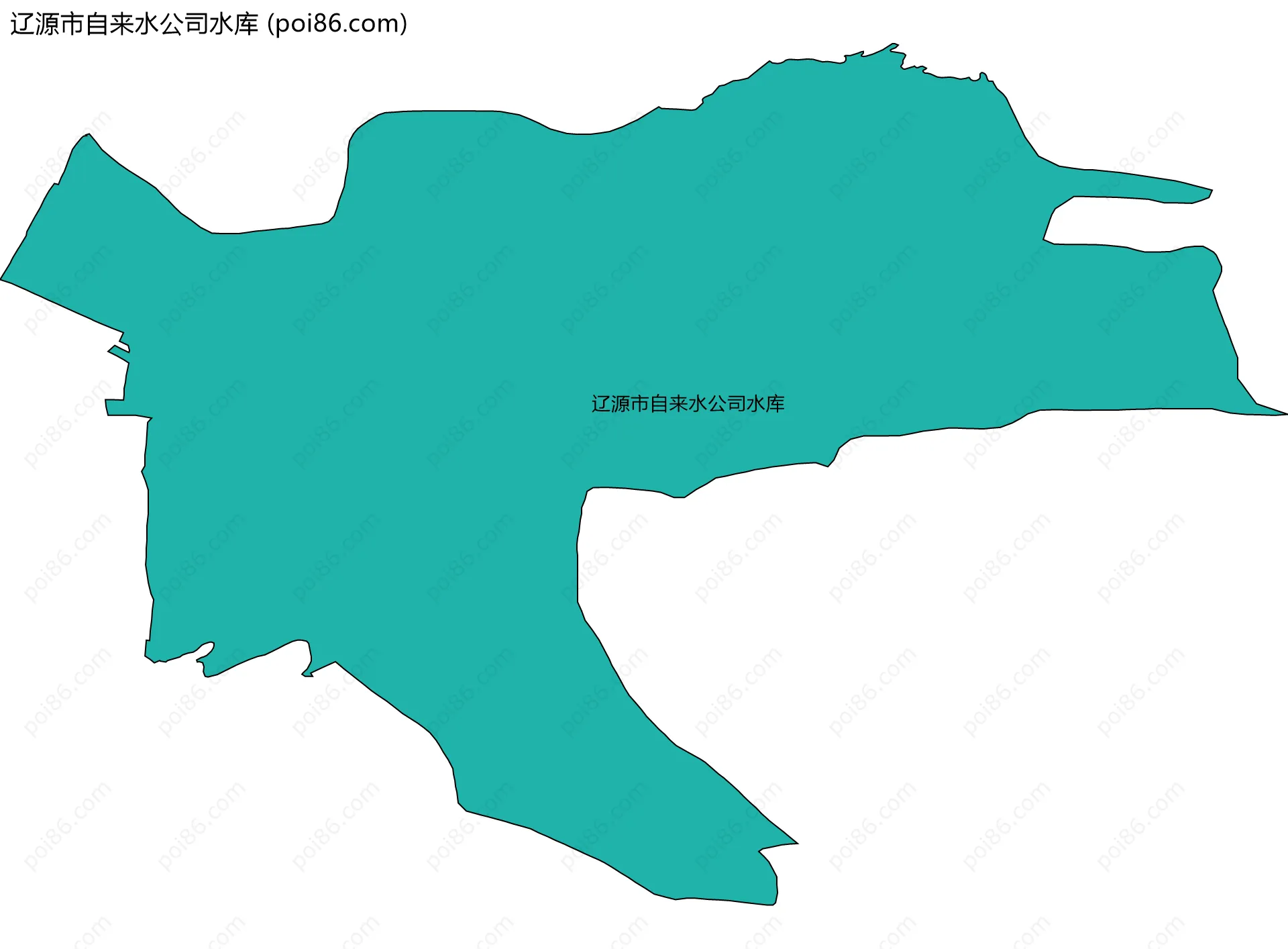 辽源市自来水公司水库边界地图