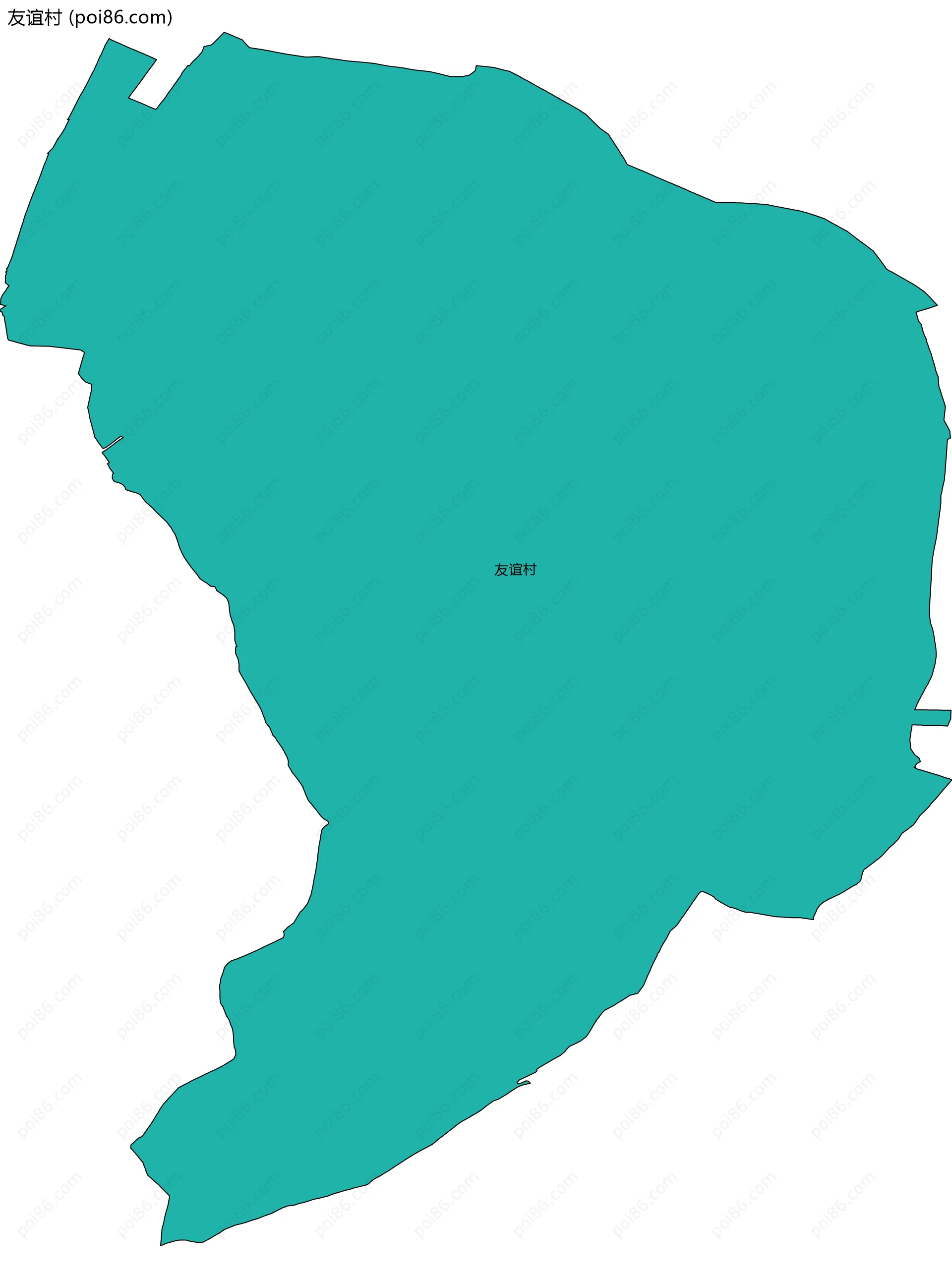 友谊村边界地图