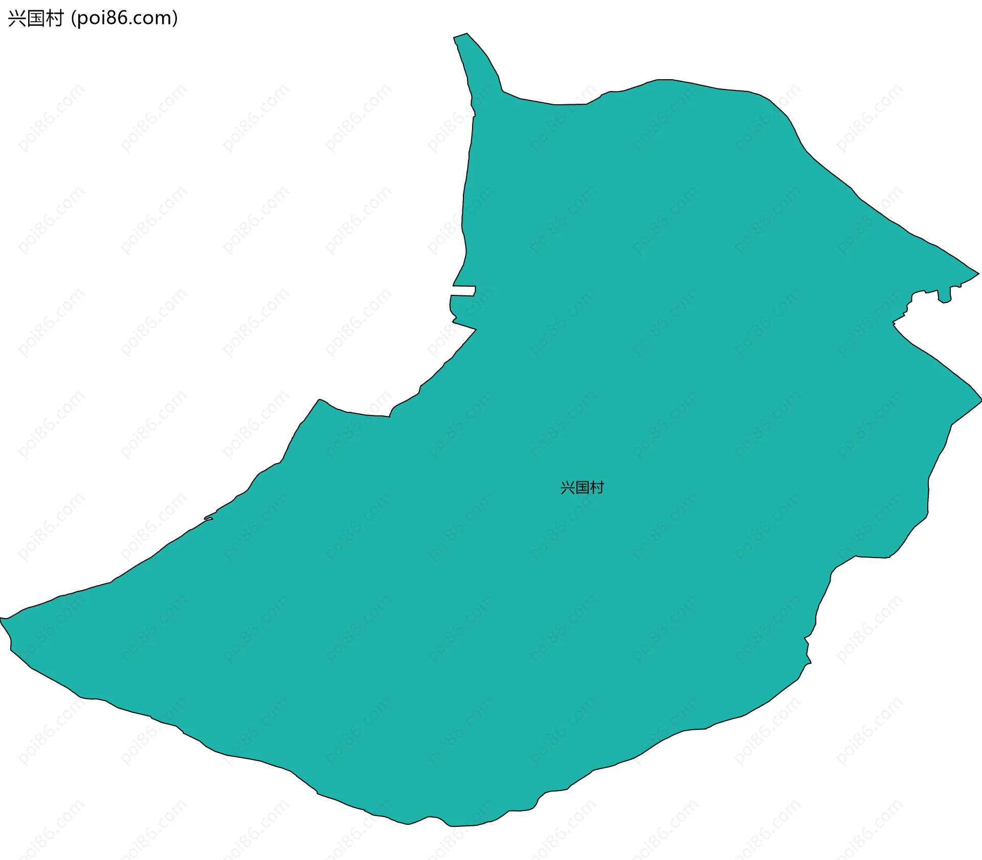 兴国村边界地图