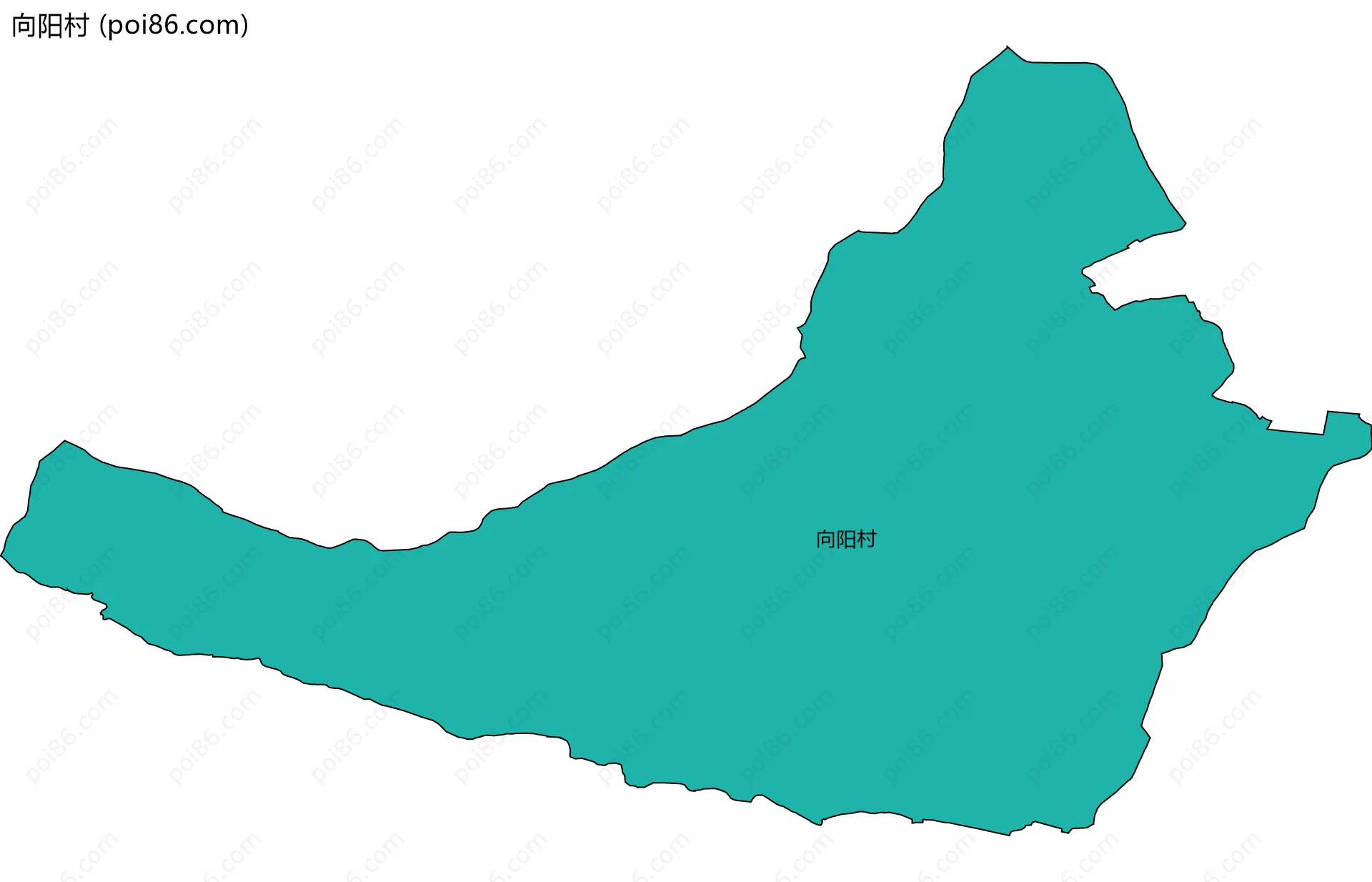 向阳村边界地图
