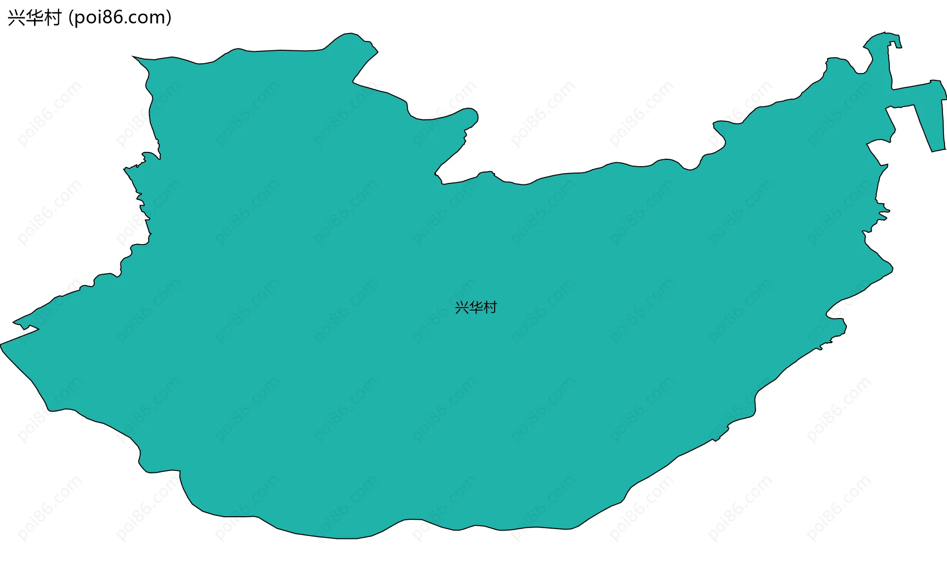 兴华村边界地图