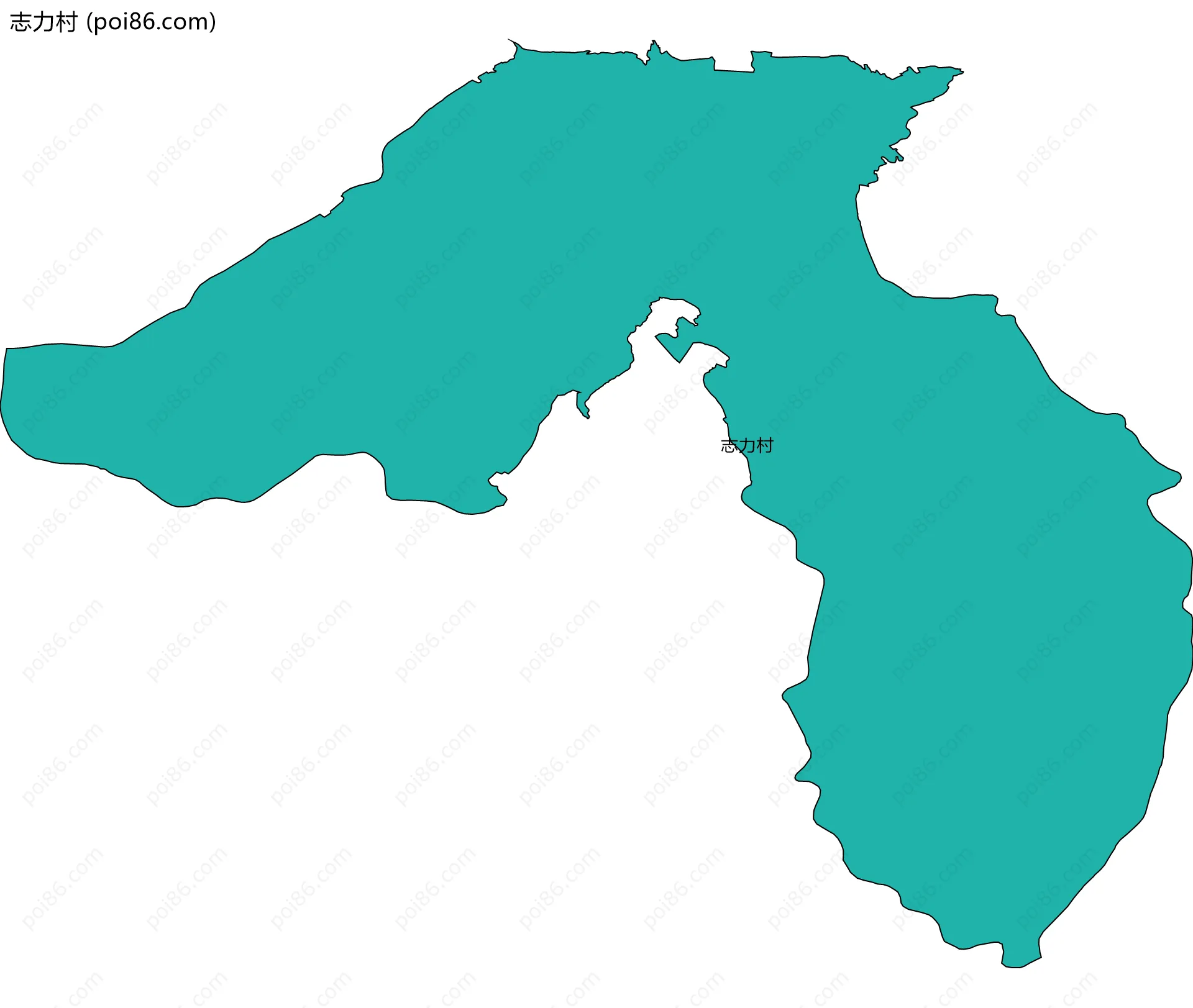 志力村边界地图