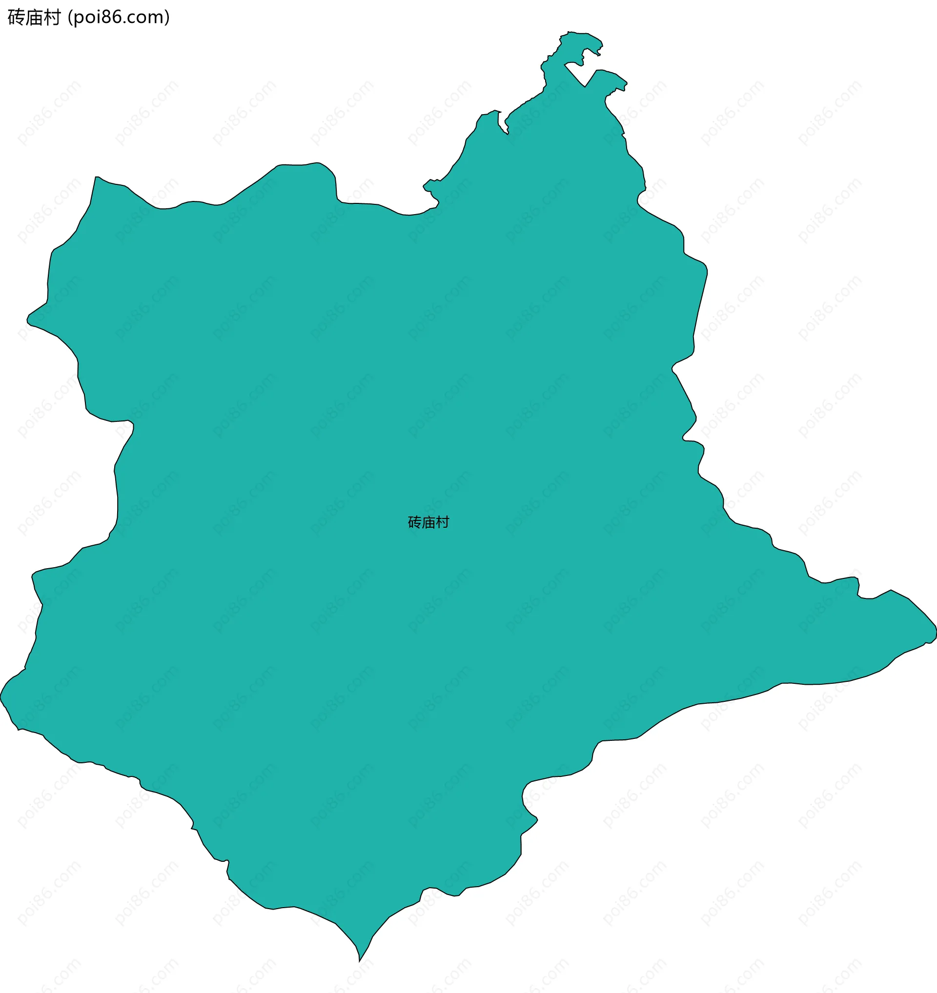 砖庙村边界地图