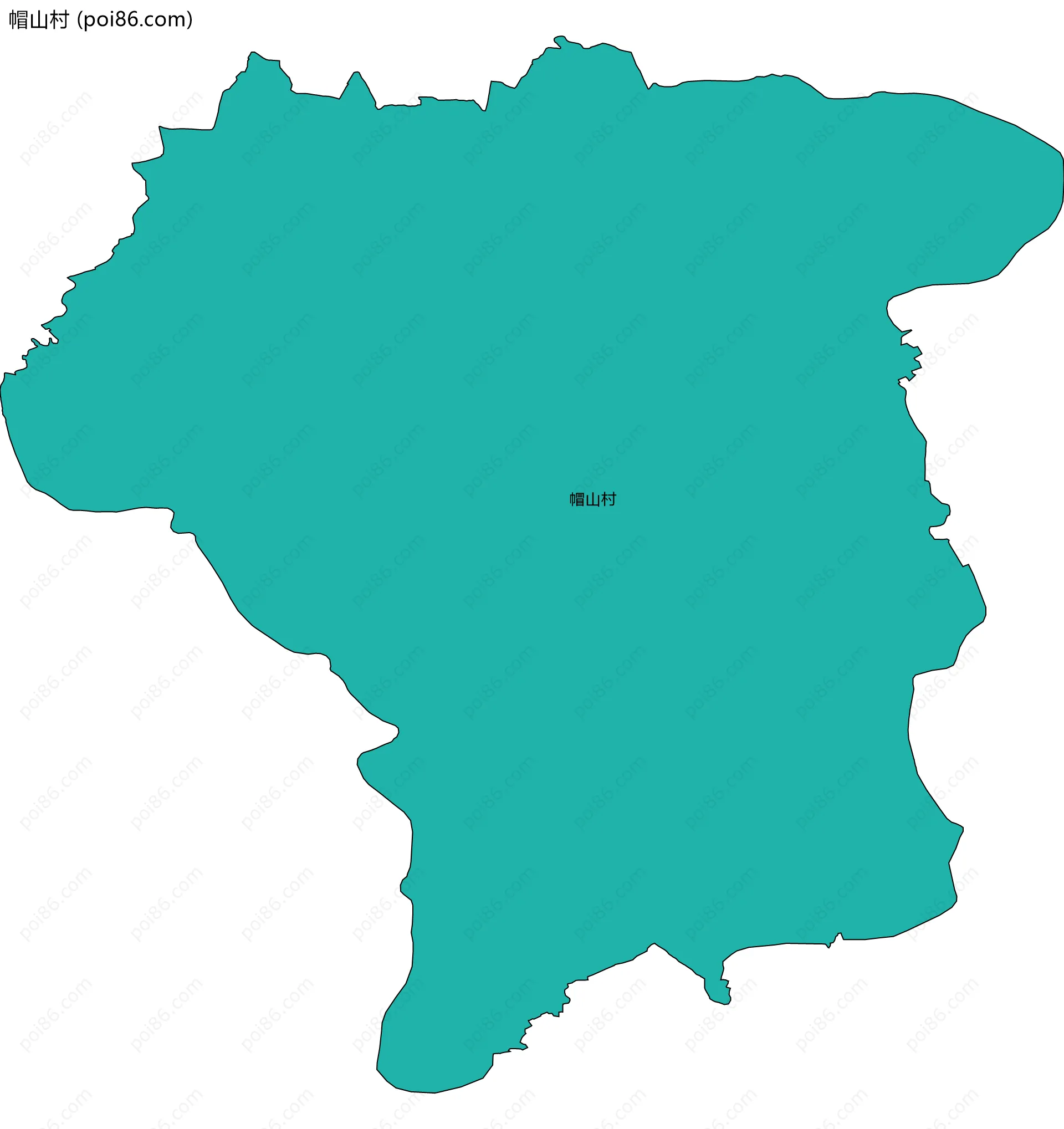 帽山村边界地图