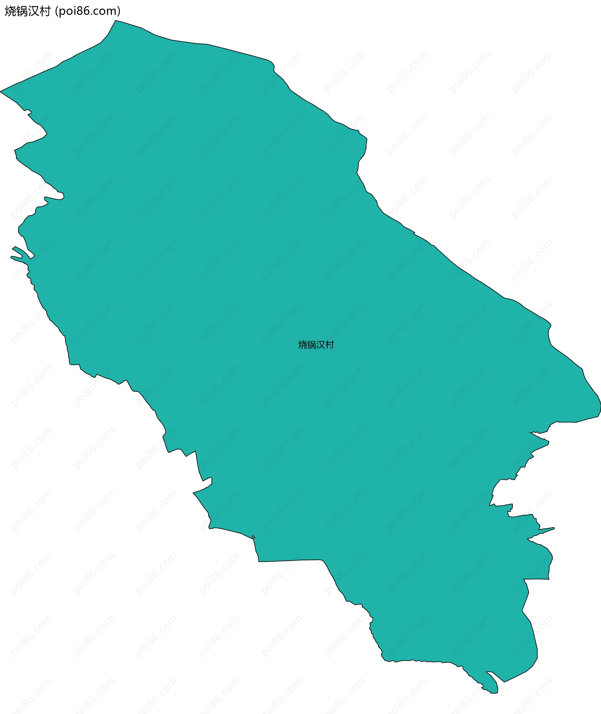 烧锅汉村边界地图
