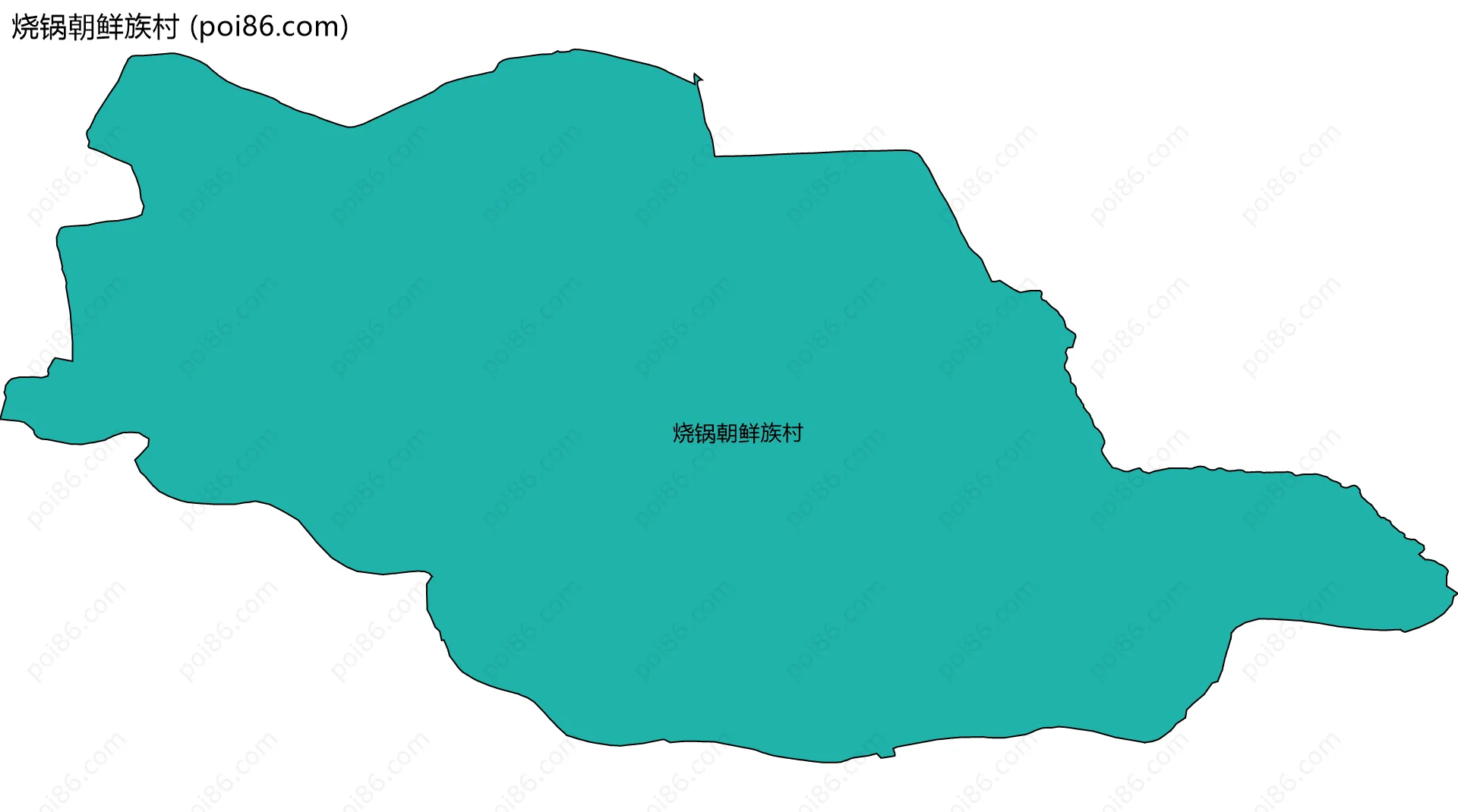 烧锅朝鲜族村边界地图