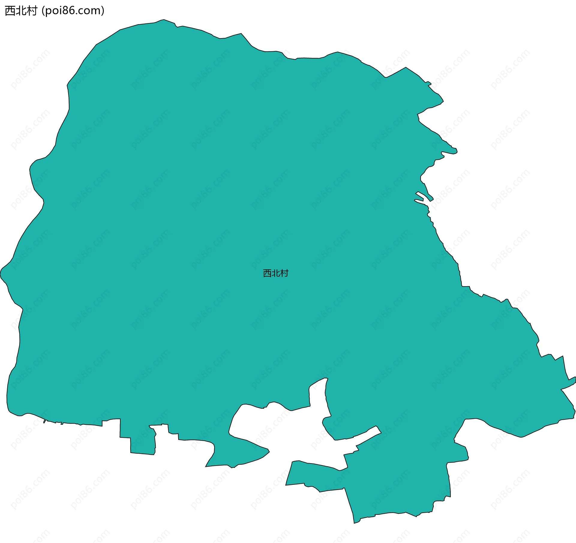 西北村边界地图