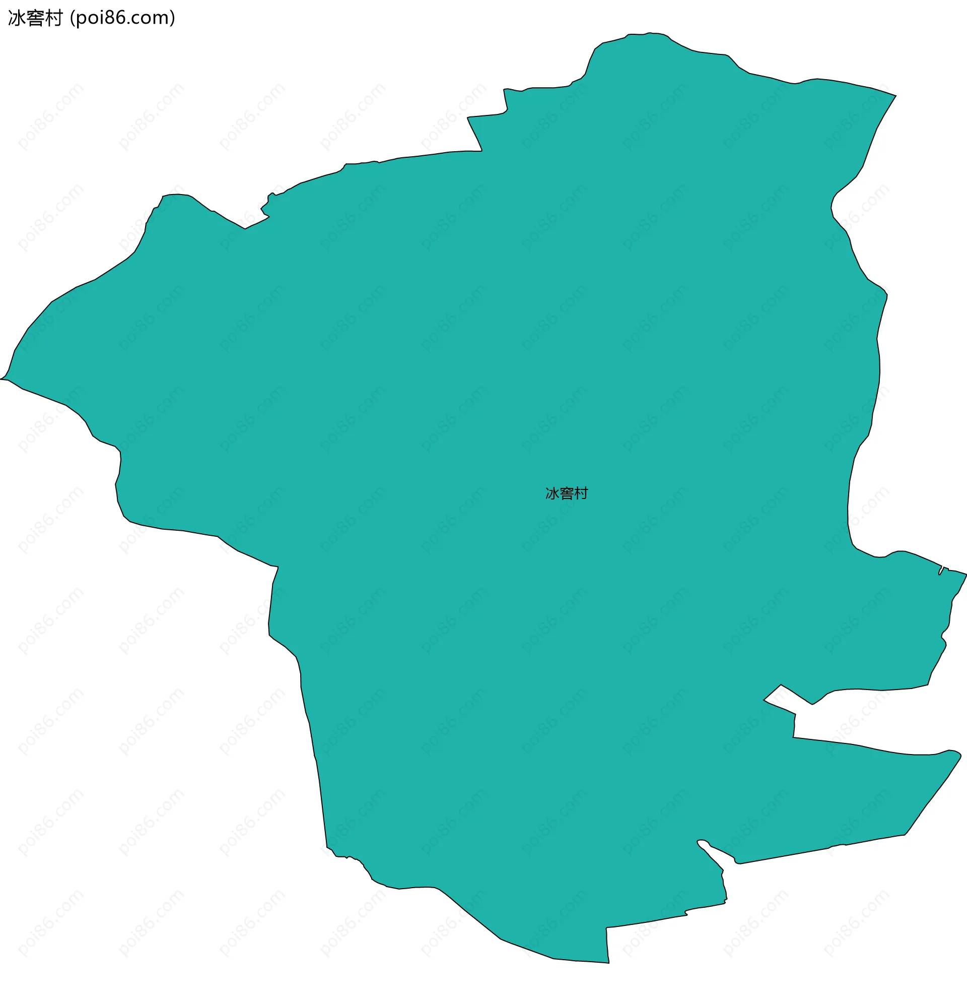 冰窖村边界地图
