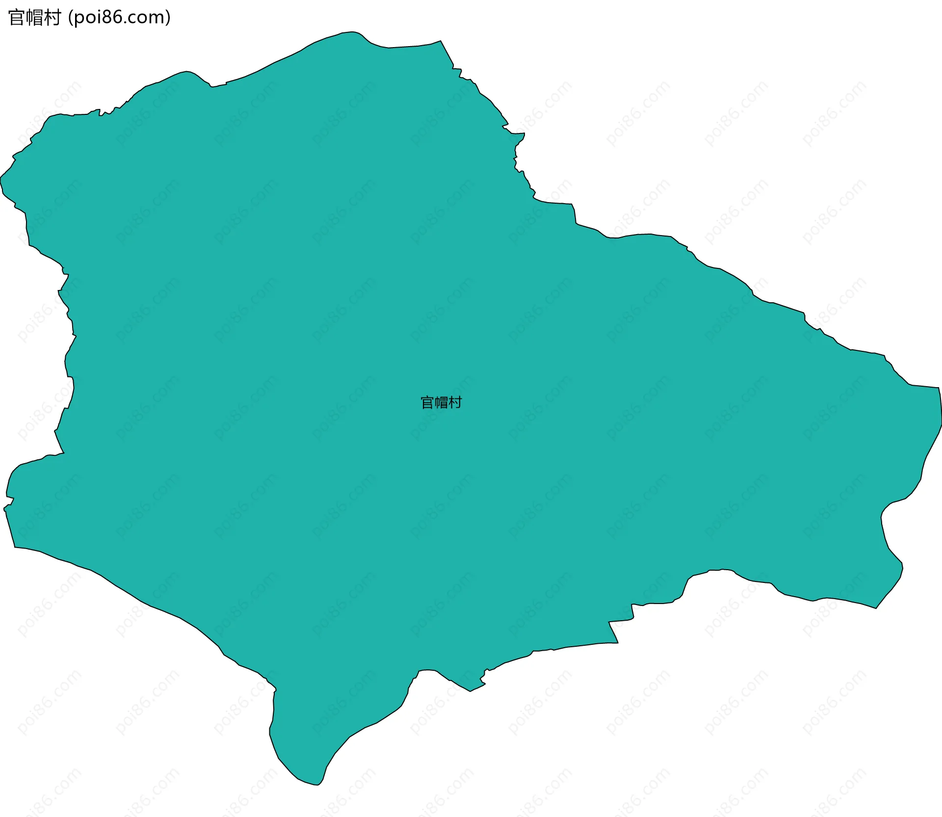 官帽村边界地图