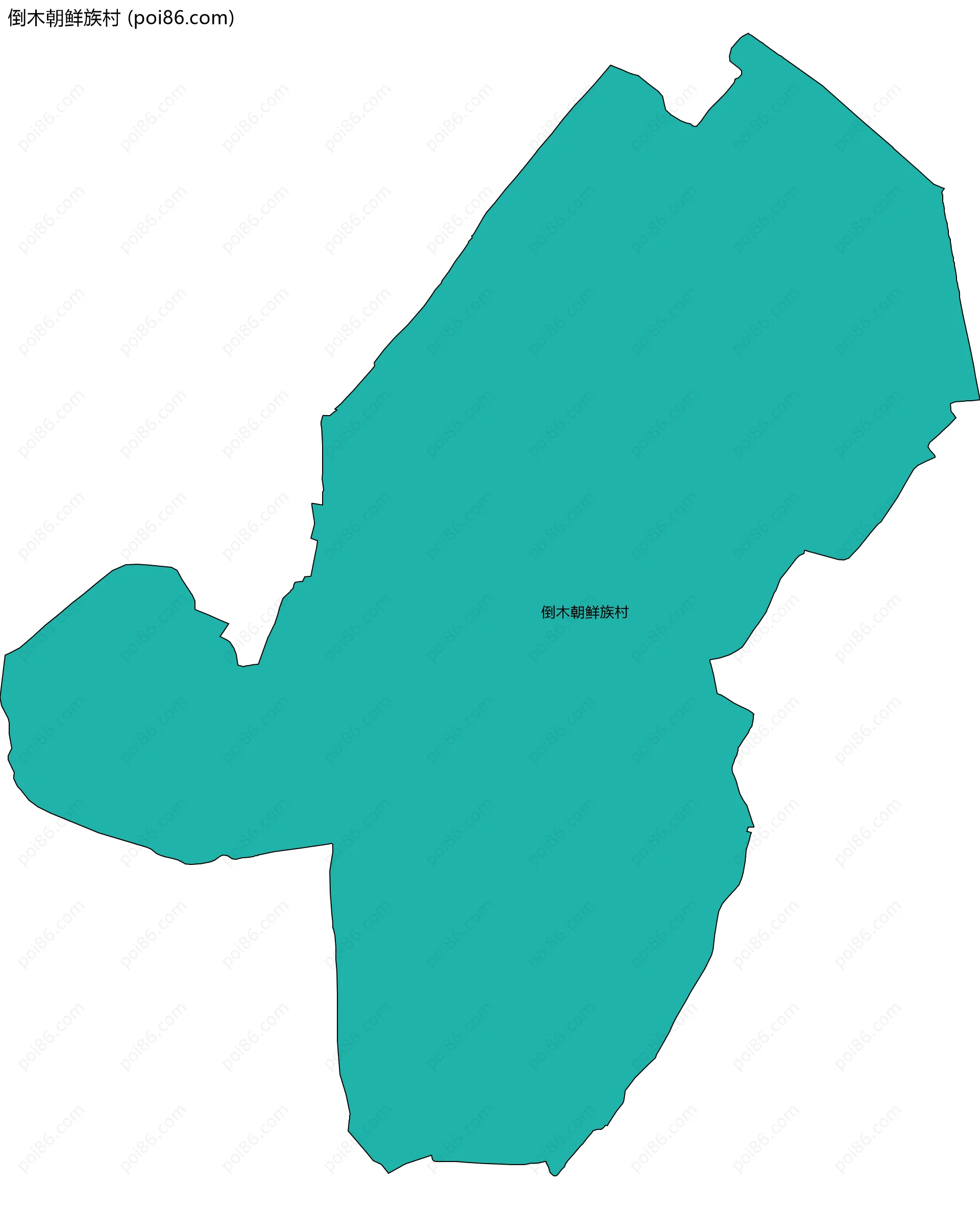 倒木朝鲜族村边界地图
