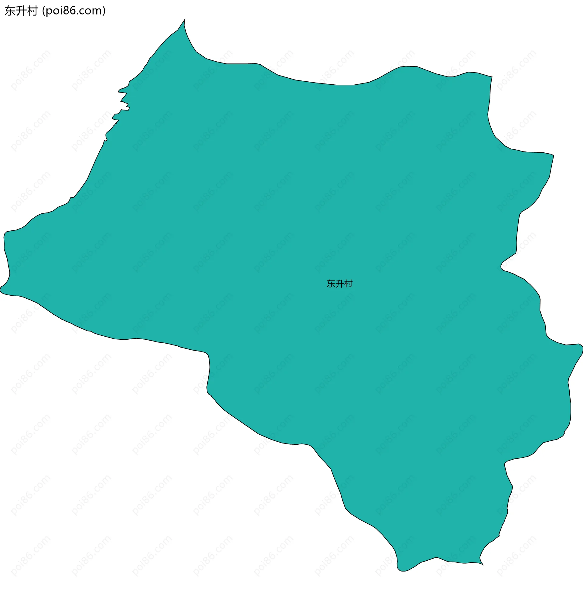 东升村边界地图