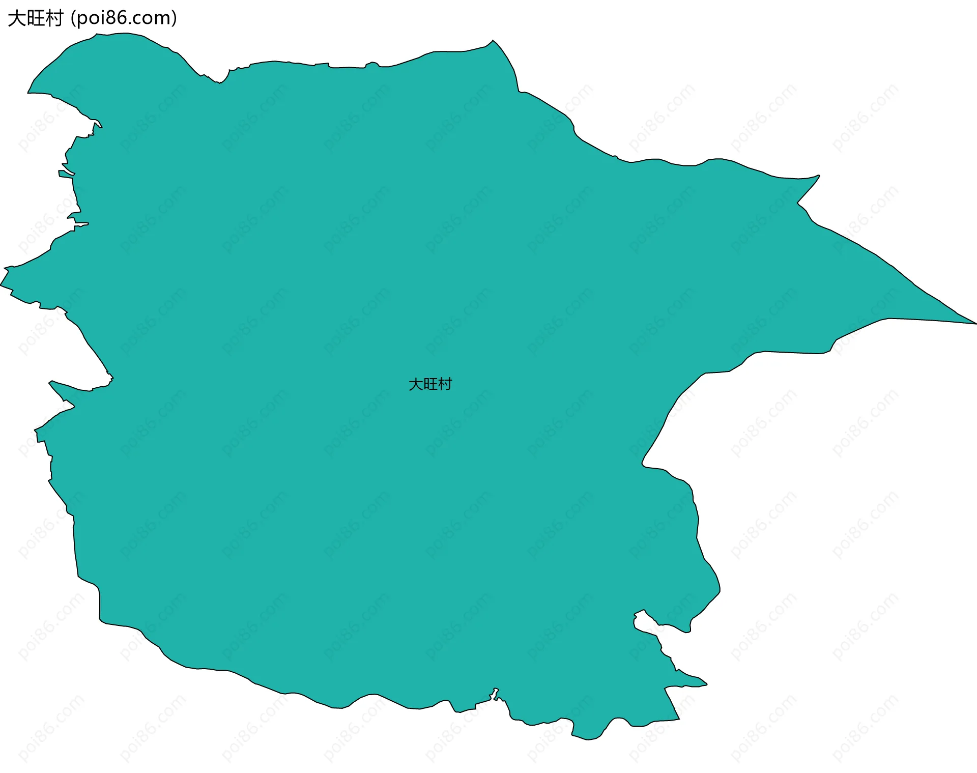 大旺村边界地图