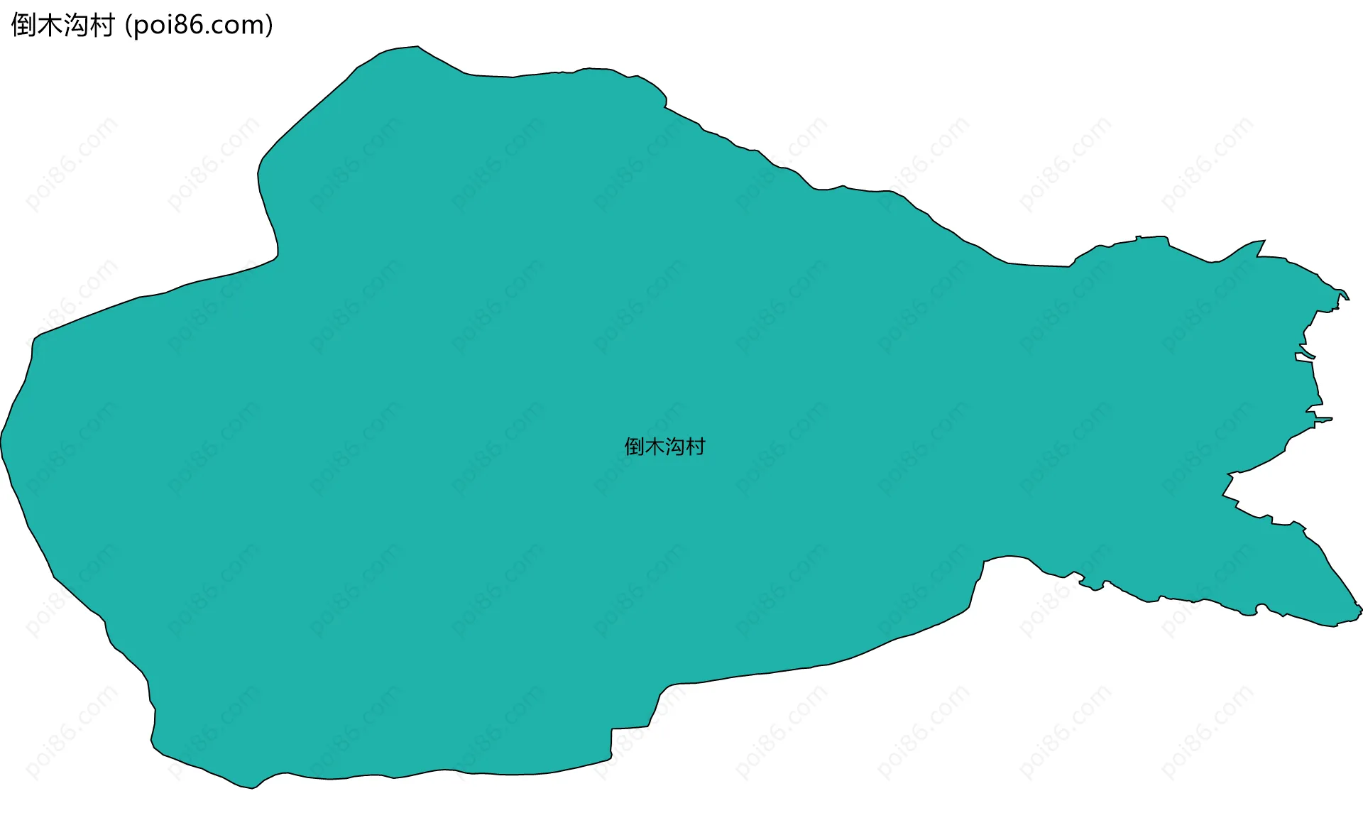 倒木沟村边界地图