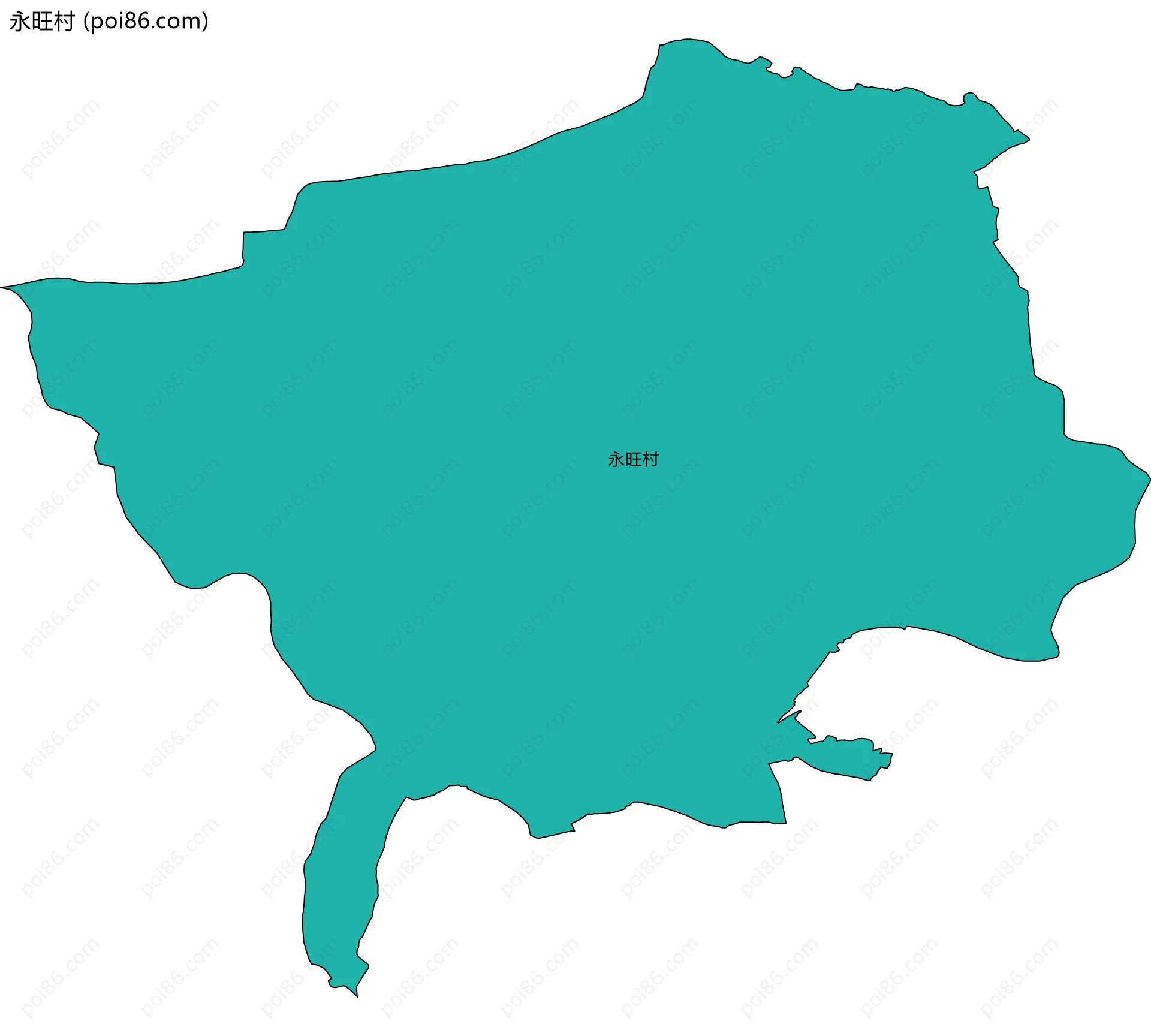永旺村边界地图