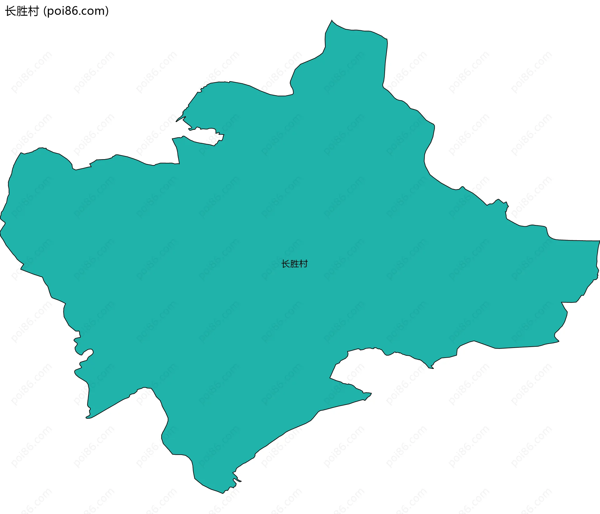 长胜村边界地图