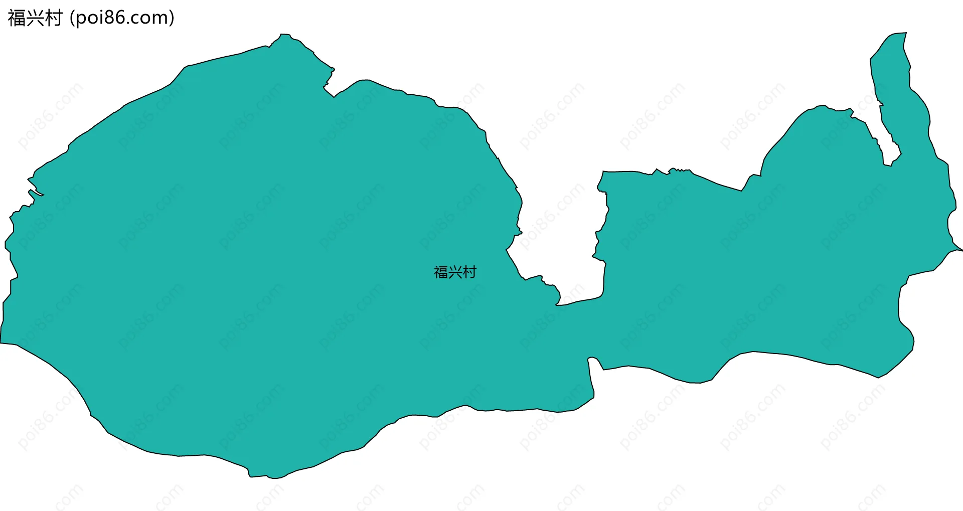 福兴村边界地图