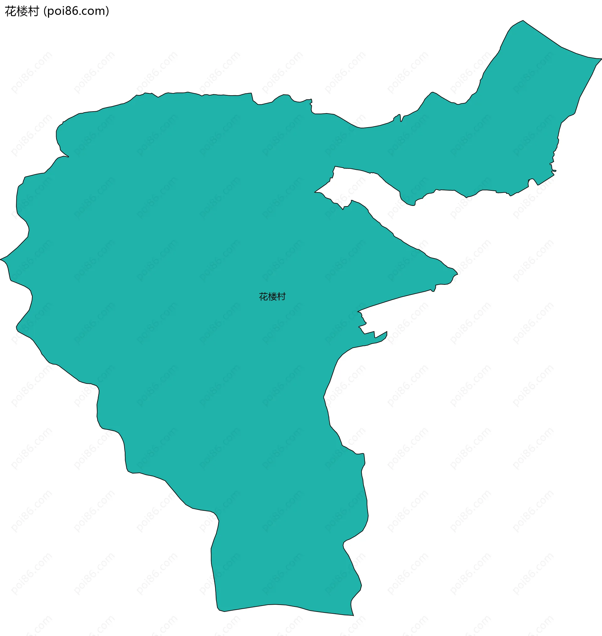 花楼村边界地图