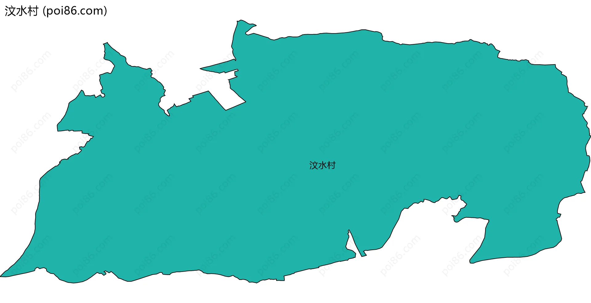 汶水村边界地图