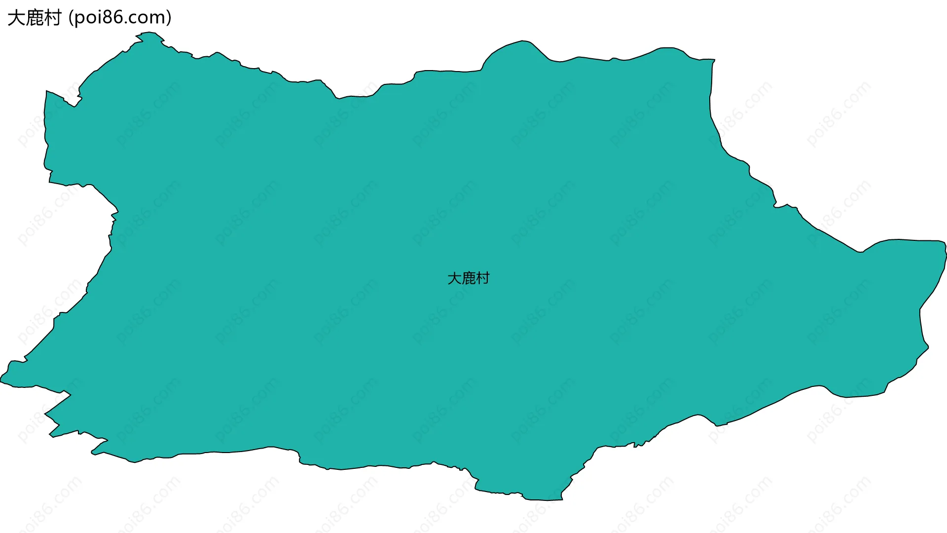 大鹿村边界地图