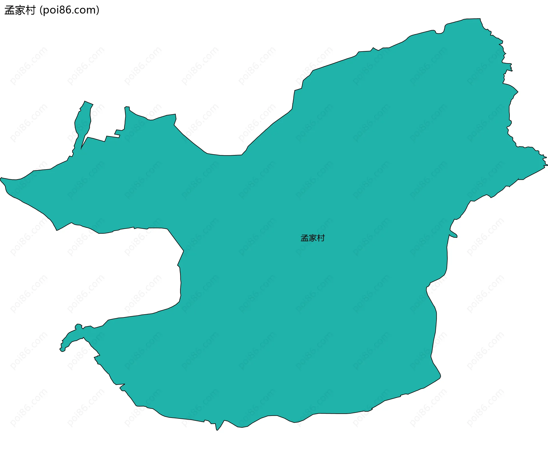 孟家村边界地图