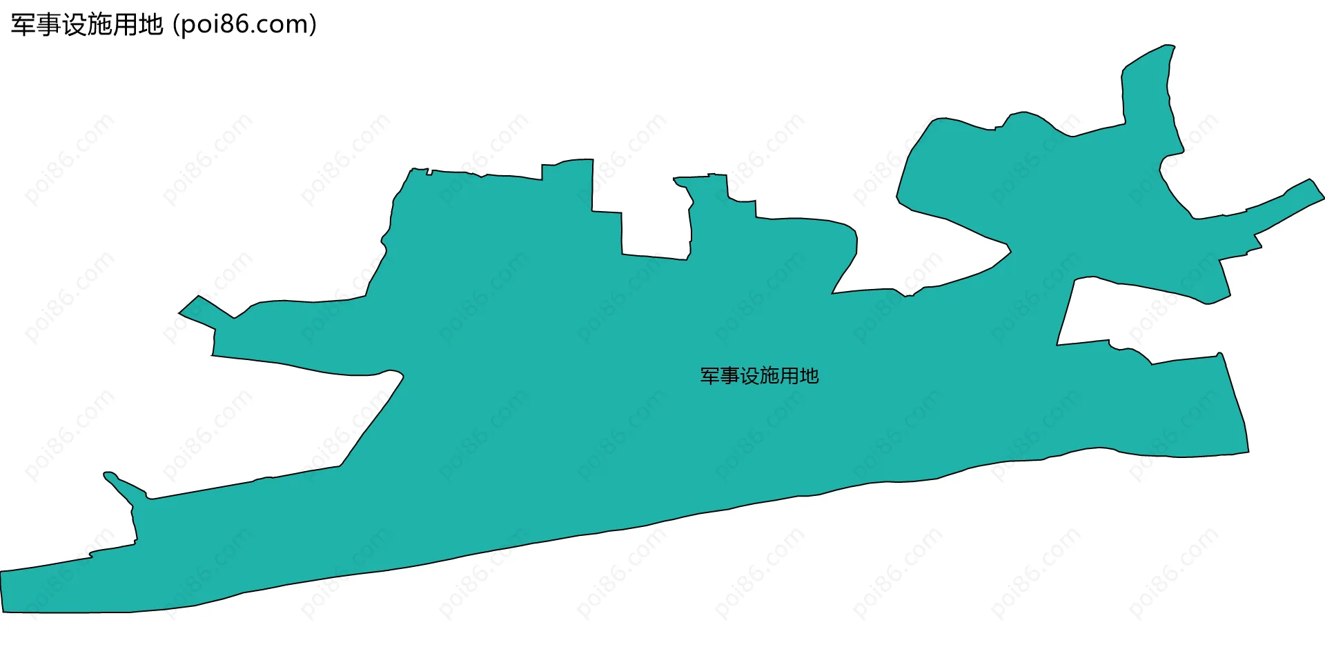 军事设施用地边界地图