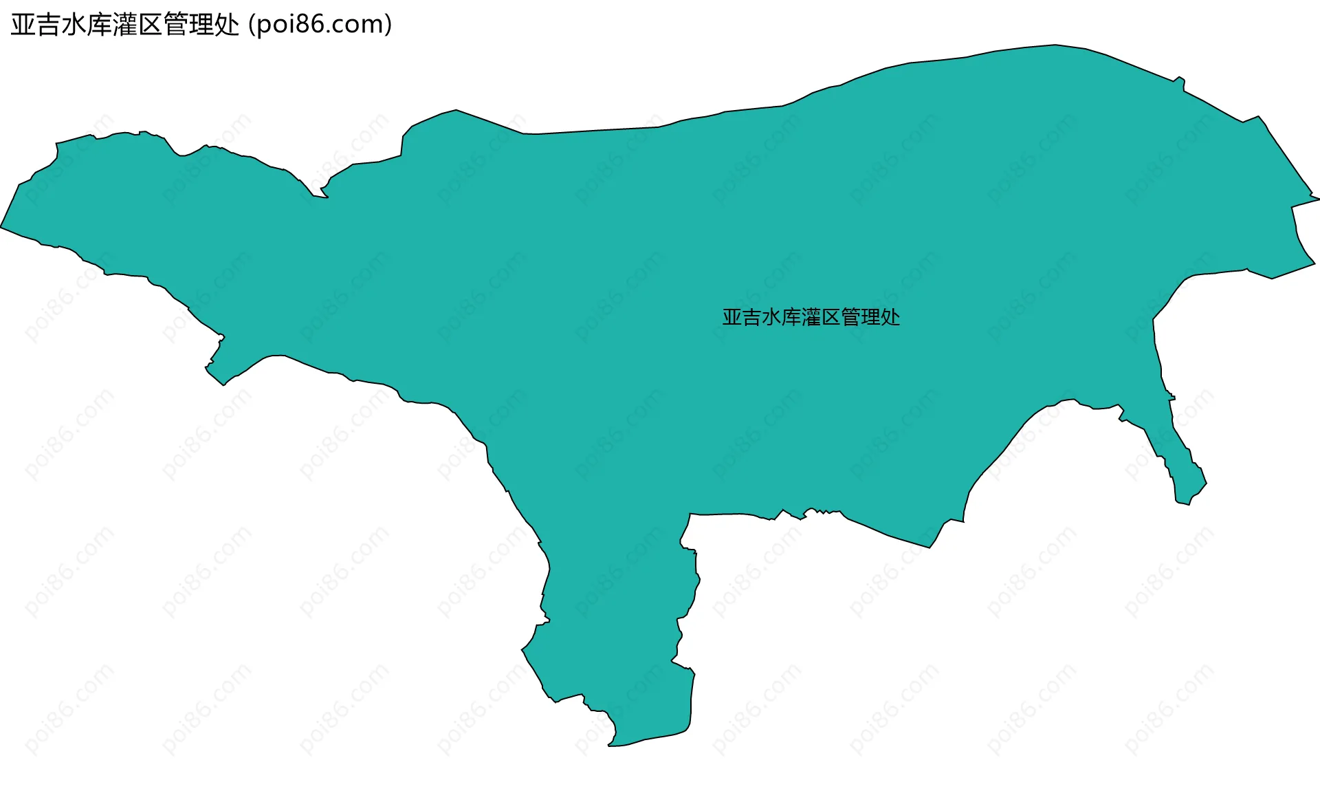 亚吉水库灌区管理处边界地图