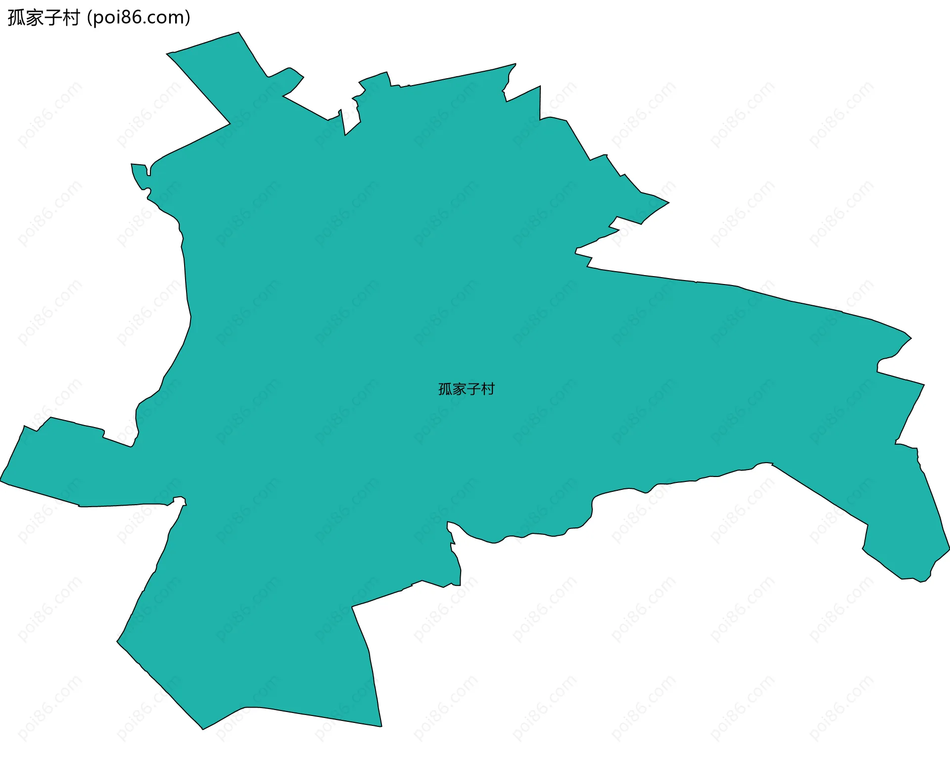 孤家子村边界地图