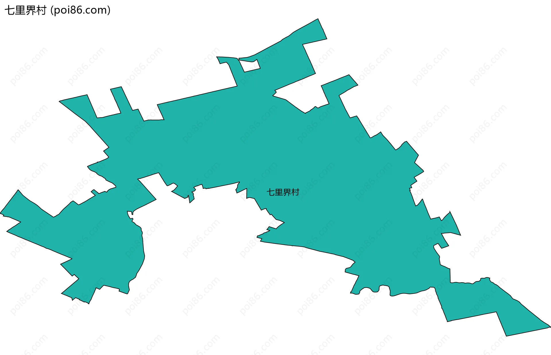七里界村边界地图