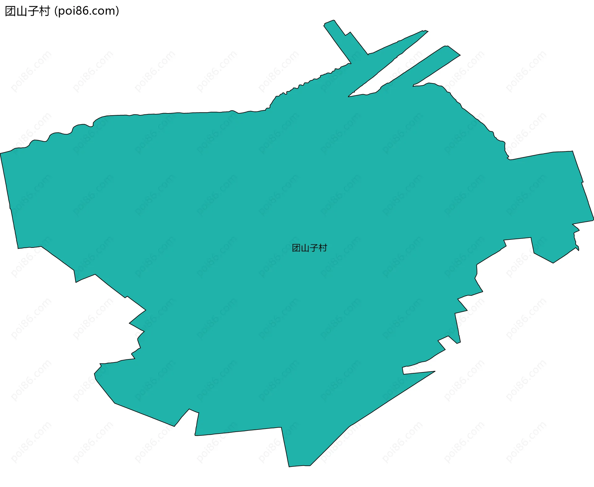 团山子村边界地图