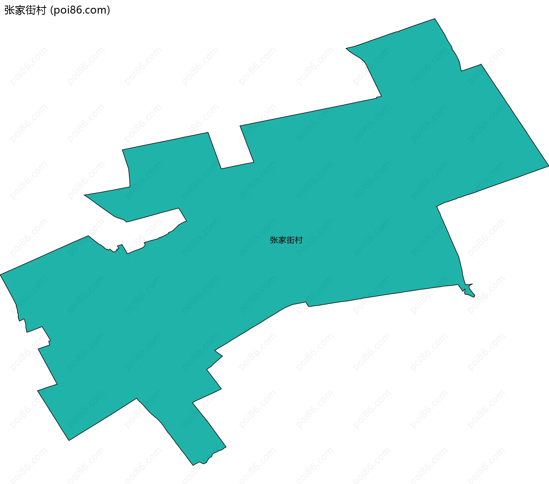 张家街村边界地图