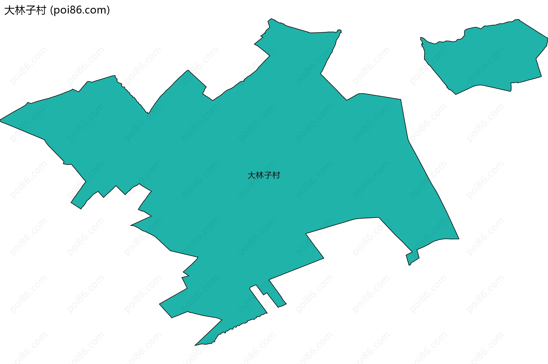 大林子村边界地图