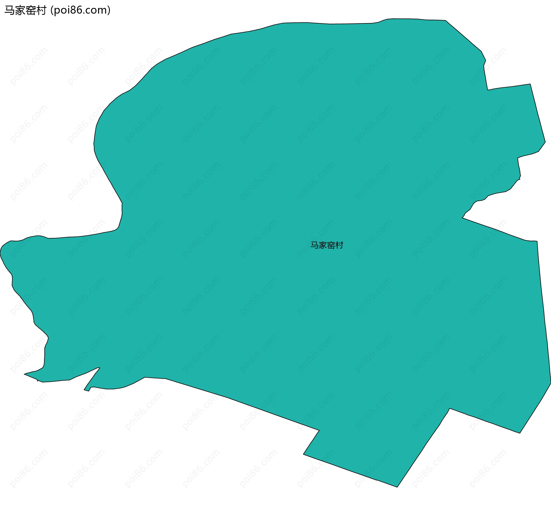 马家窑村边界地图