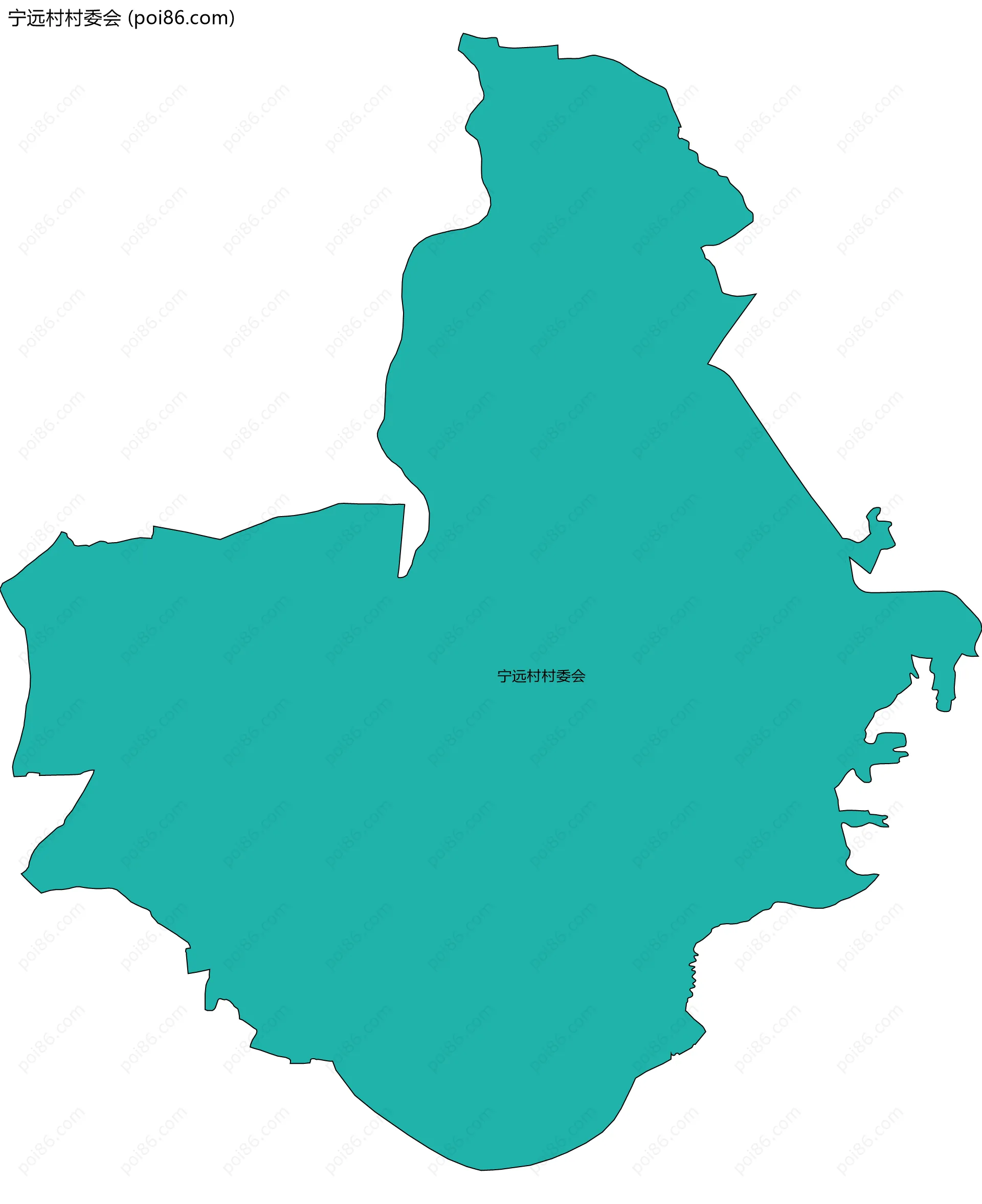 宁远村村委会边界地图