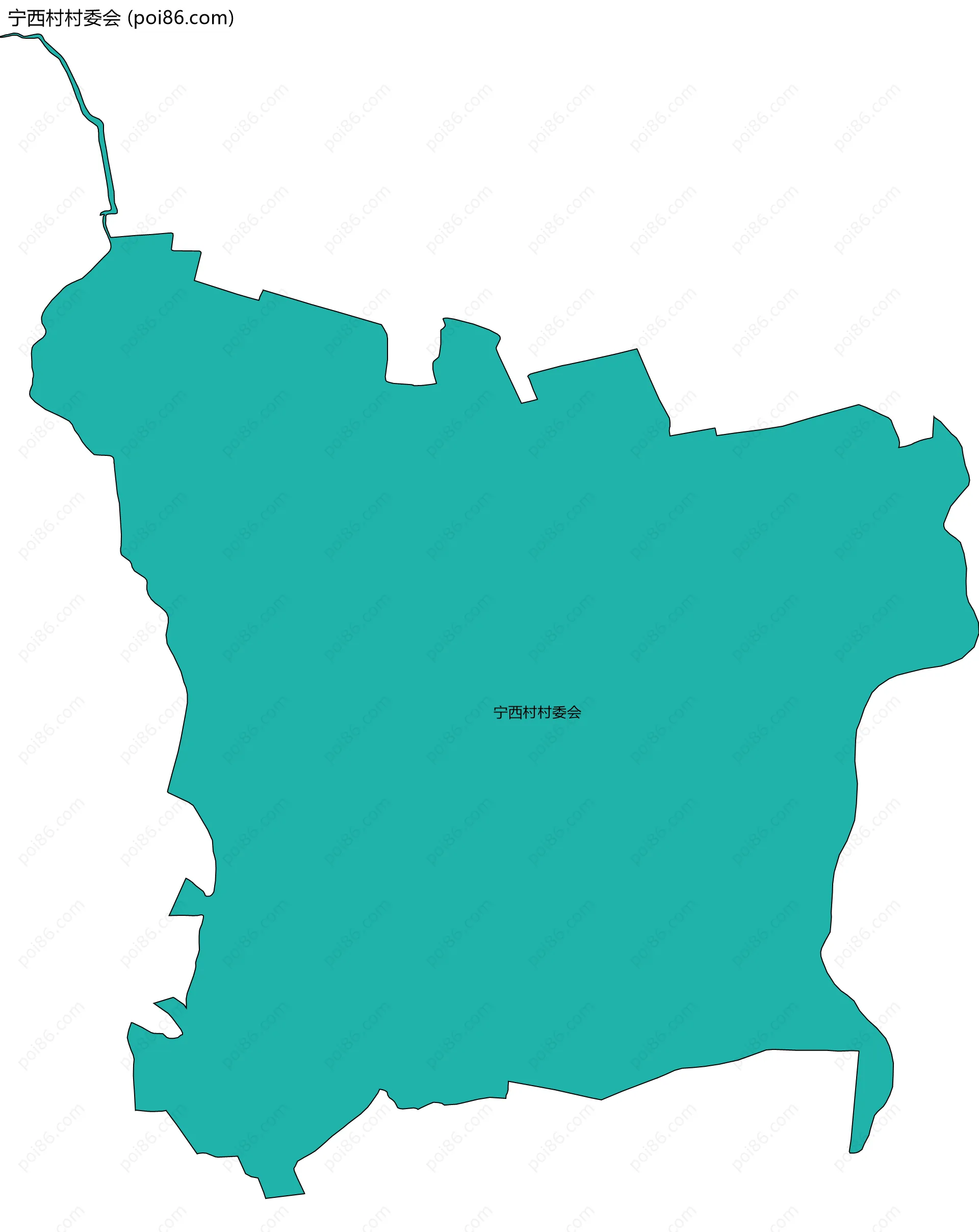 宁西村村委会边界地图