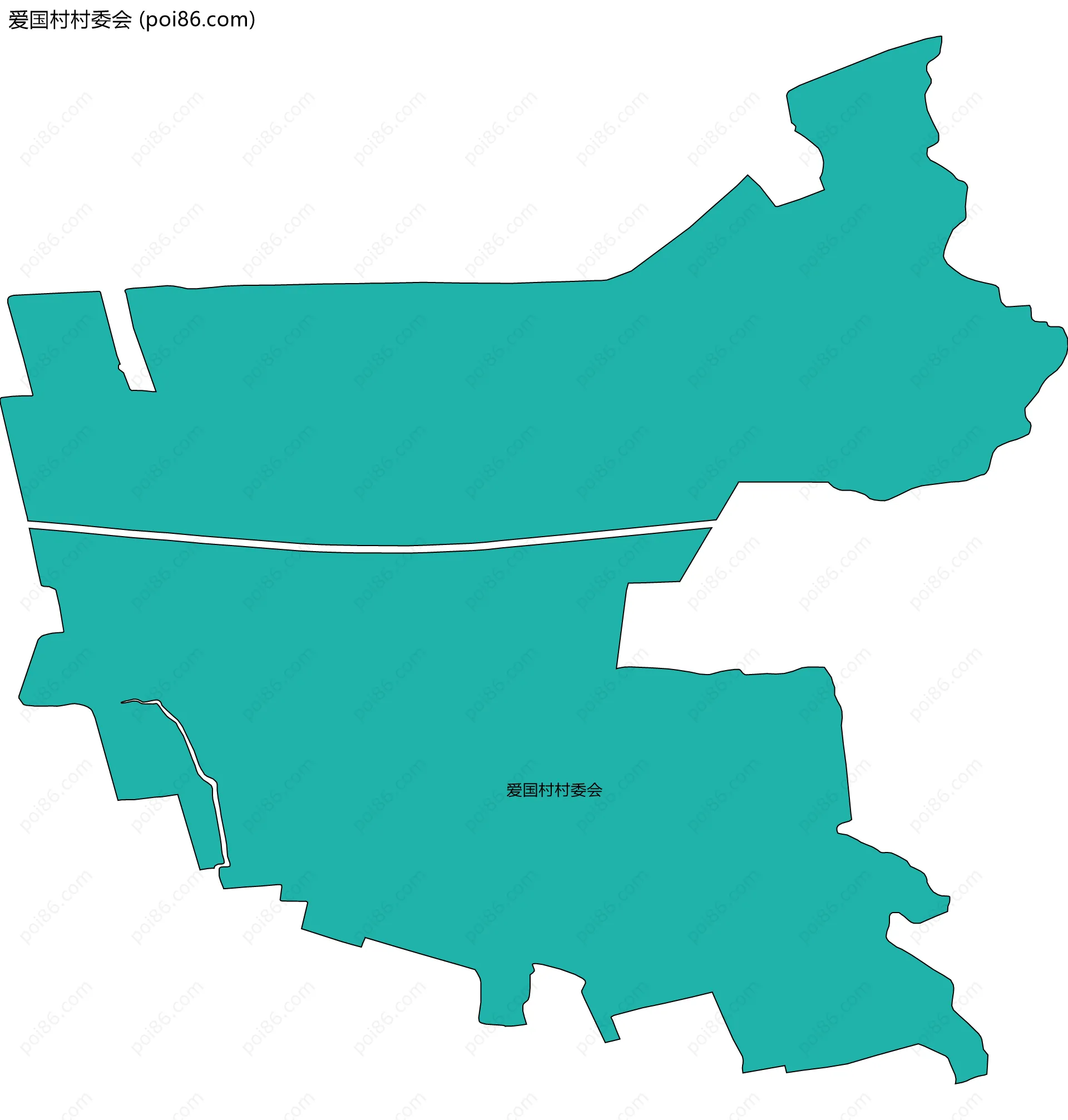 爱国村村委会边界地图