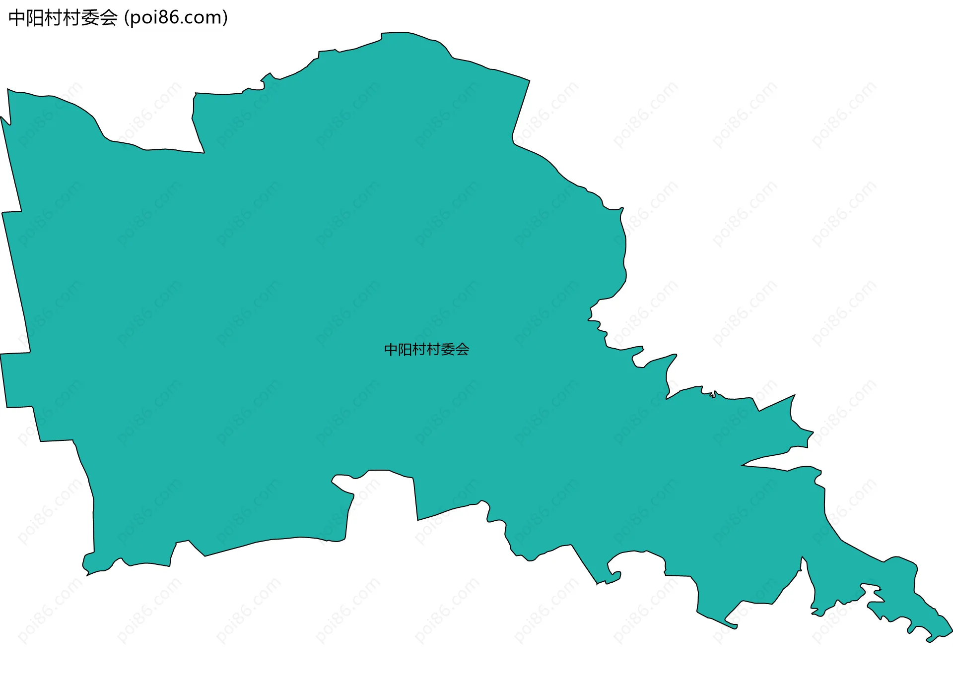 中阳村村委会边界地图