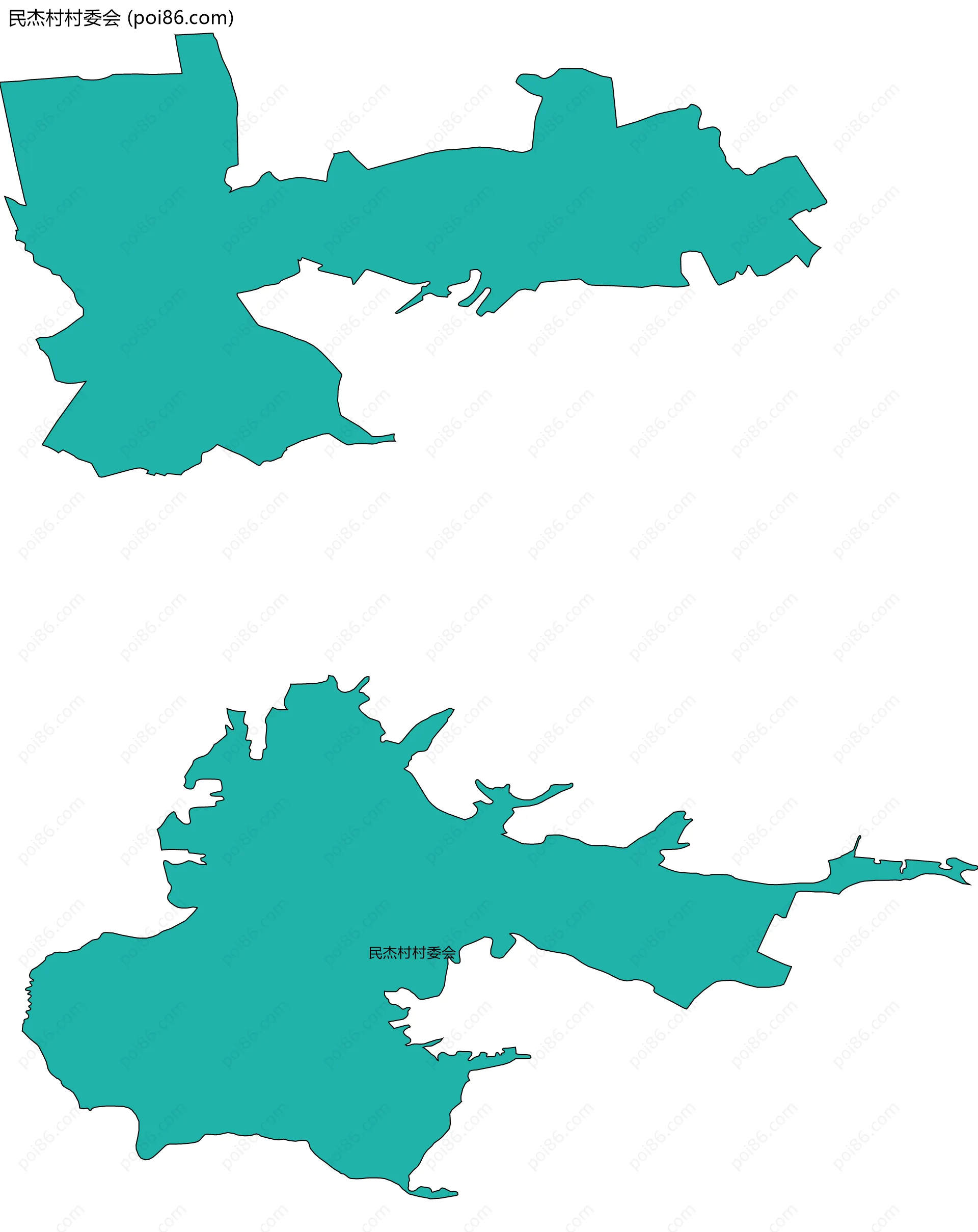 民杰村村委会边界地图