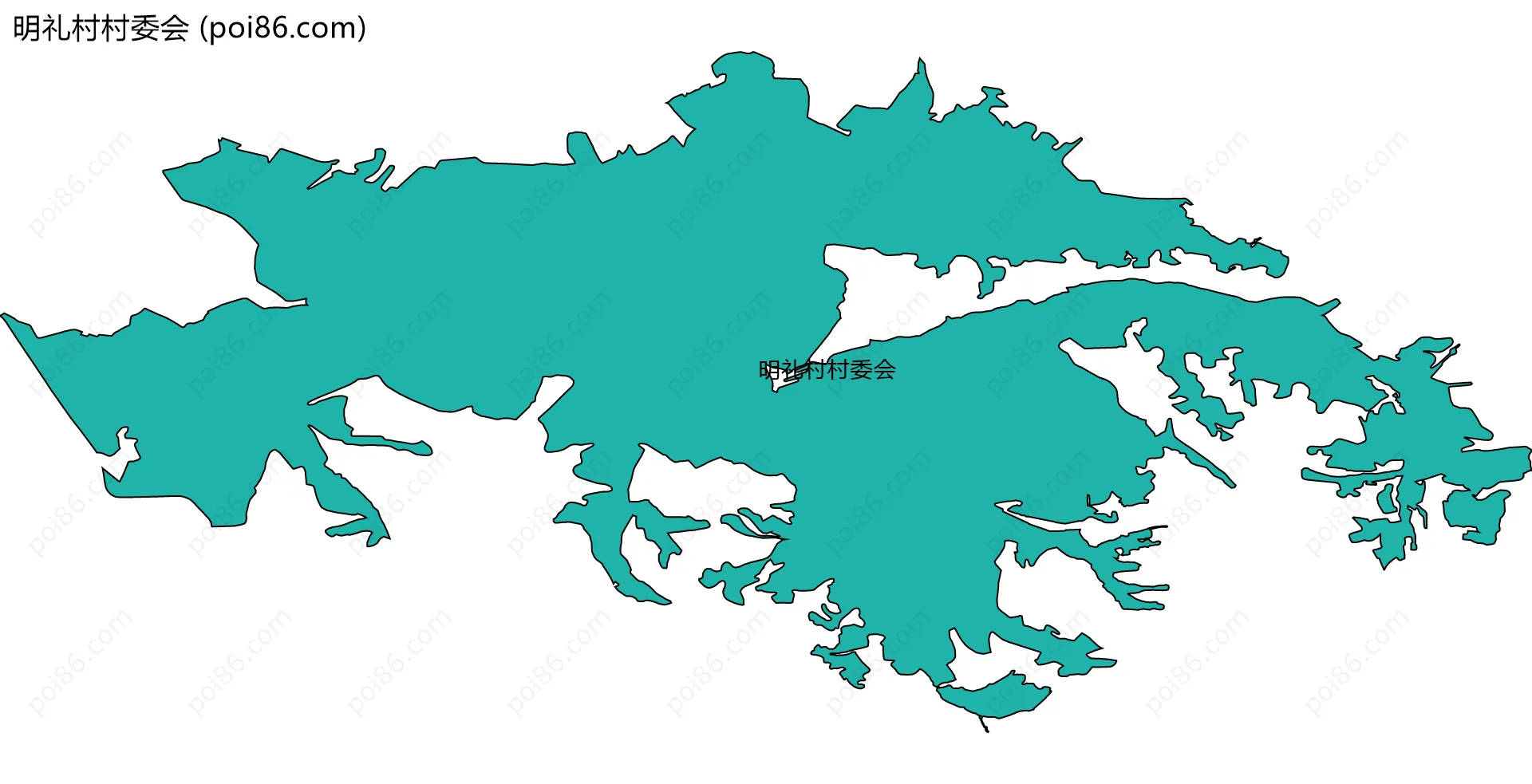 明礼村村委会边界地图