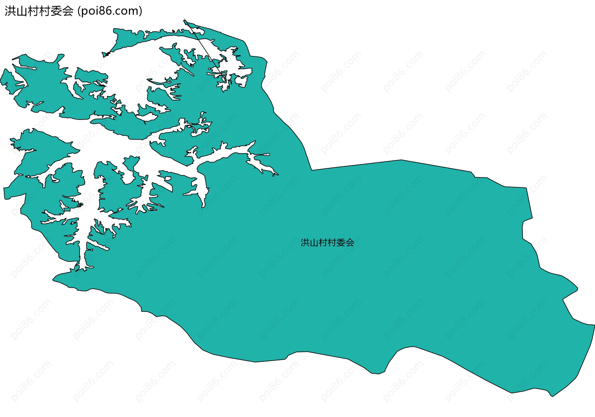 洪山村村委会边界地图