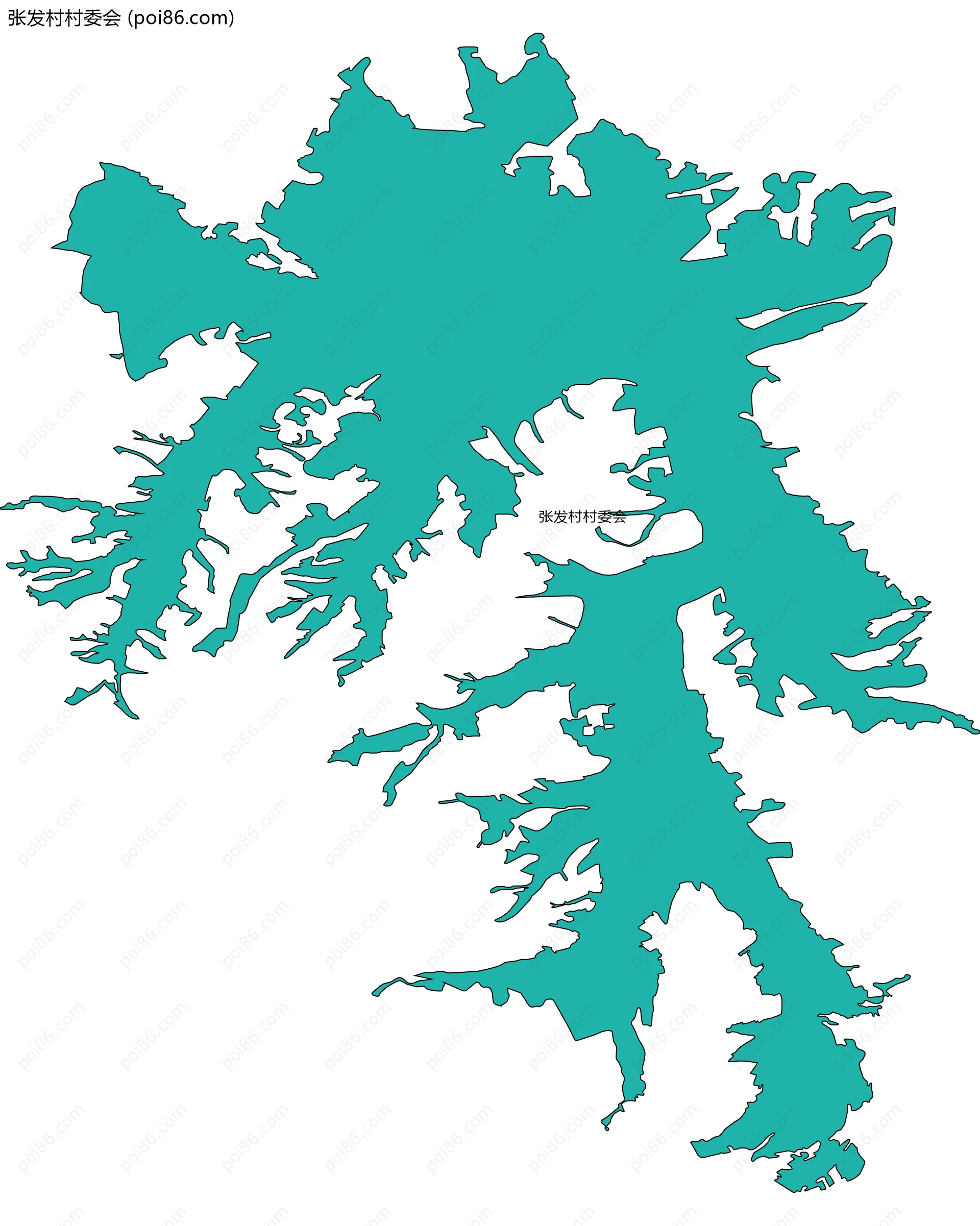 张发村村委会边界地图